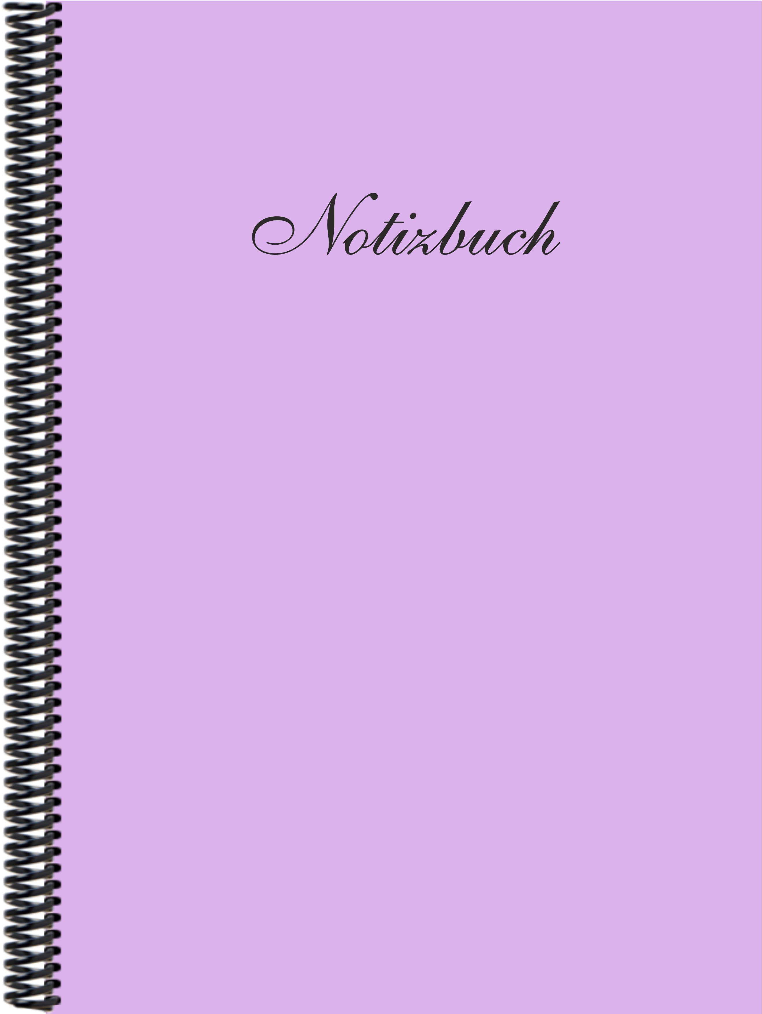 E&Z Verlag Gmbh Notizbuch Notizbuch DINA4 liniert, in der Trendfarbe lila