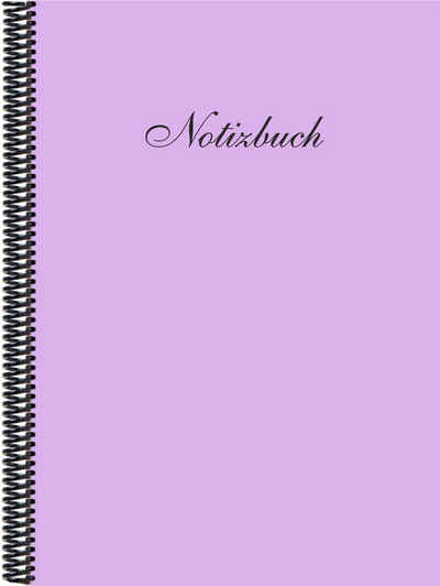 E&Z Verlag Gmbh Notizbuch Notizbuch DINA4 kariert, in der Trendfarbe lila
