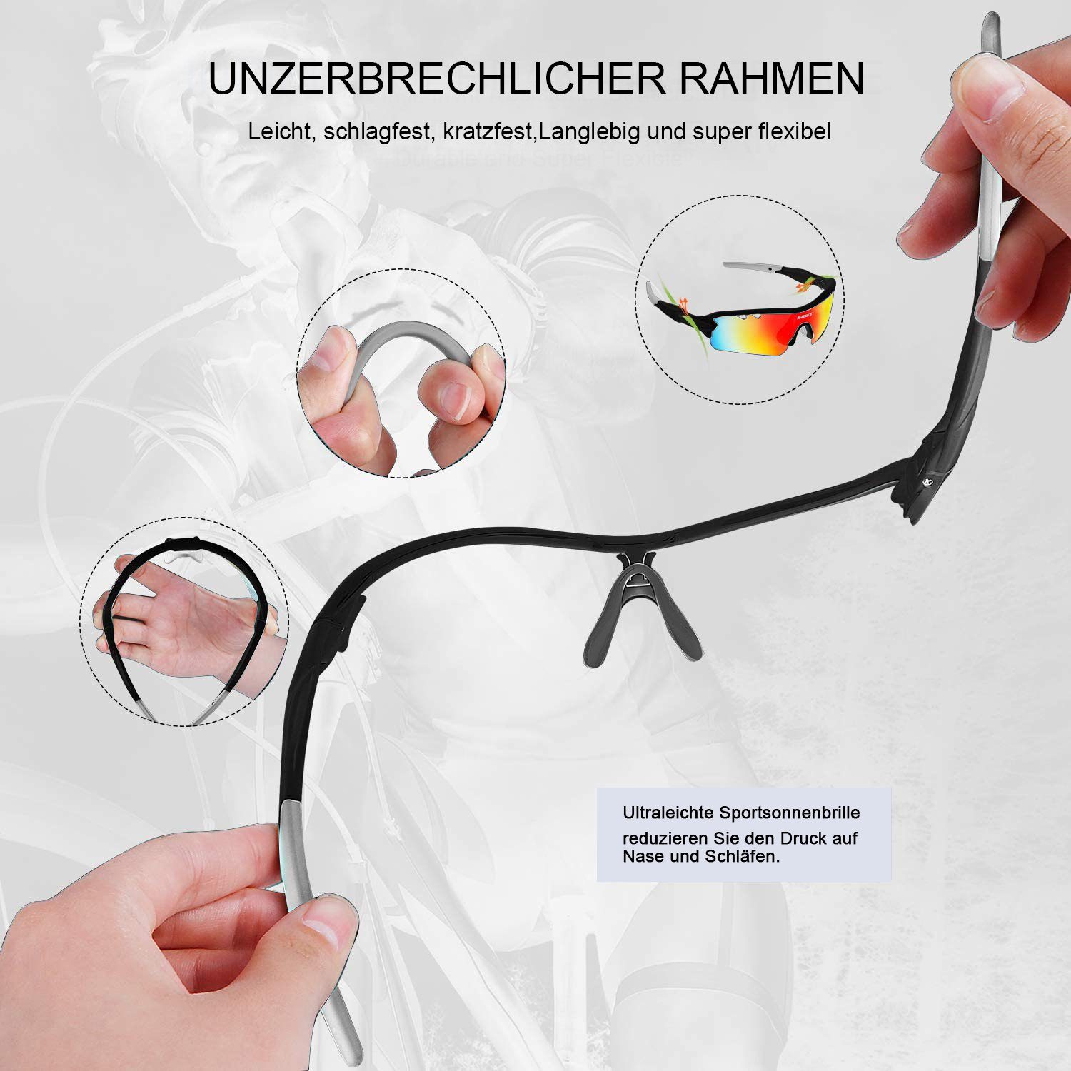 POC Unisex Fahrradbrille Polarisiert Polarisiert Sportbrille Brille 5 Stücke 