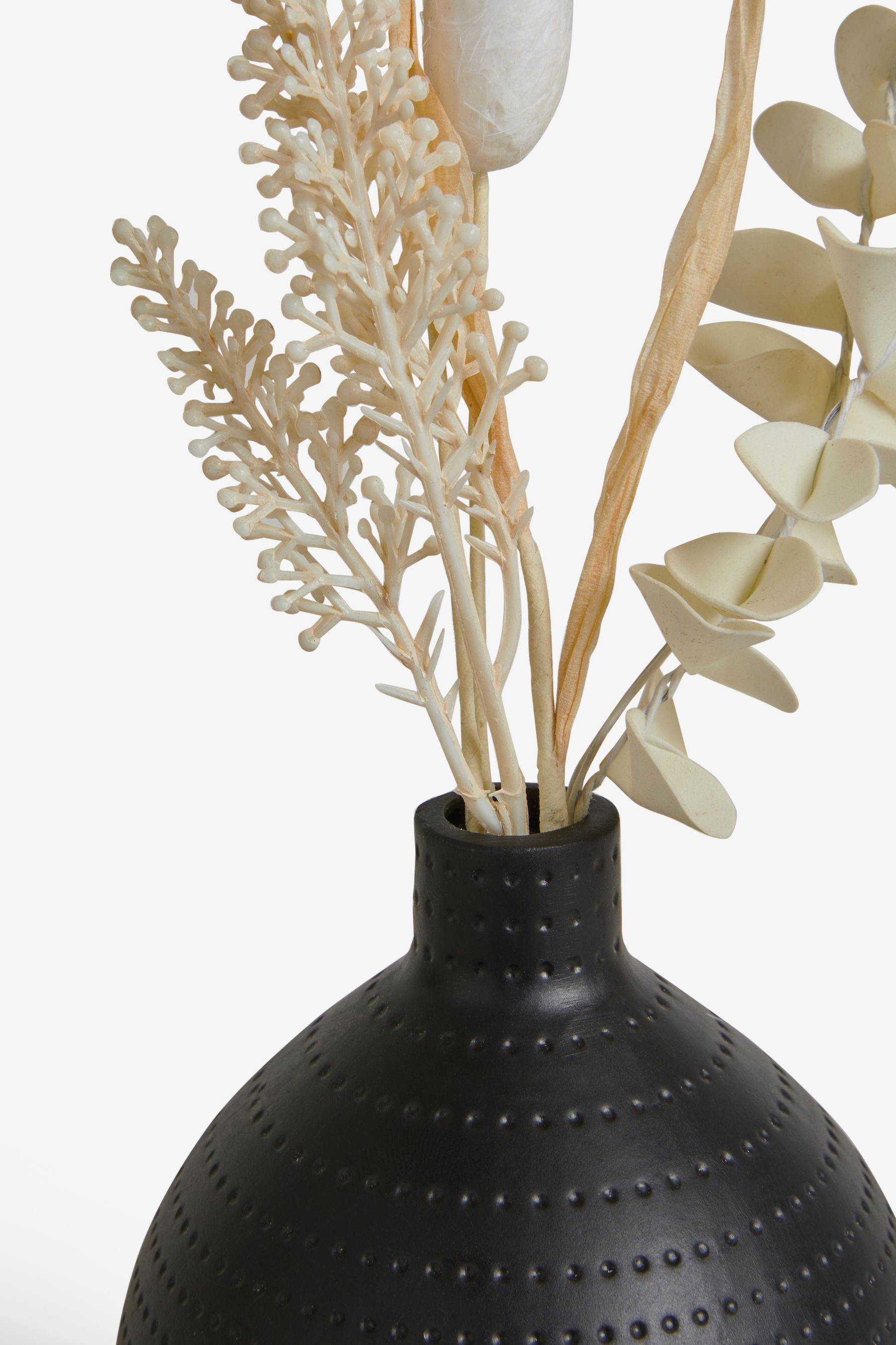 in Next Trockenblumen Keramikvase, Kunstblume Künstliche
