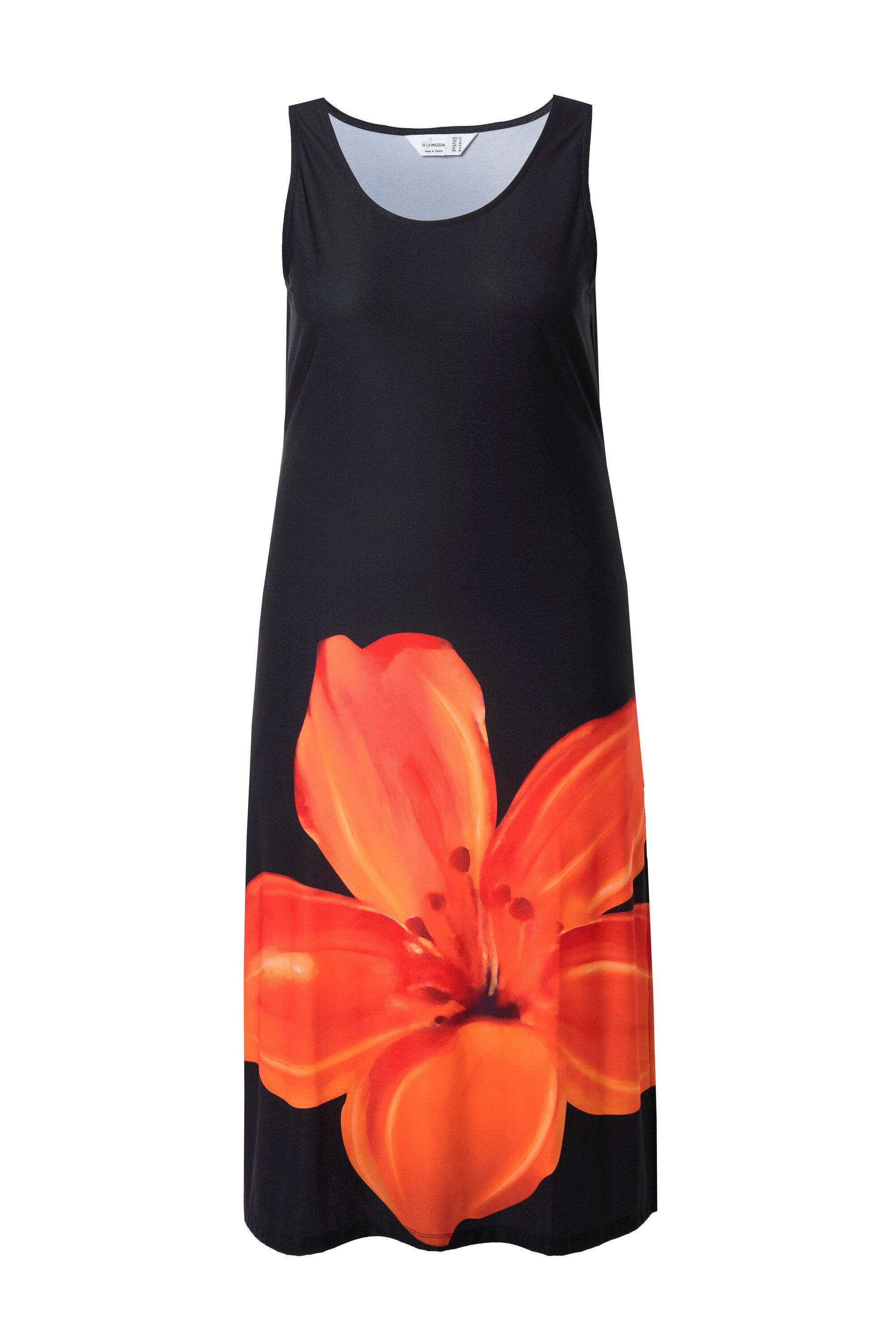 MIAMODA Jerseykleid Jersey-Midikleid ärmellose A-Linie Saumblüte günstig online kaufen