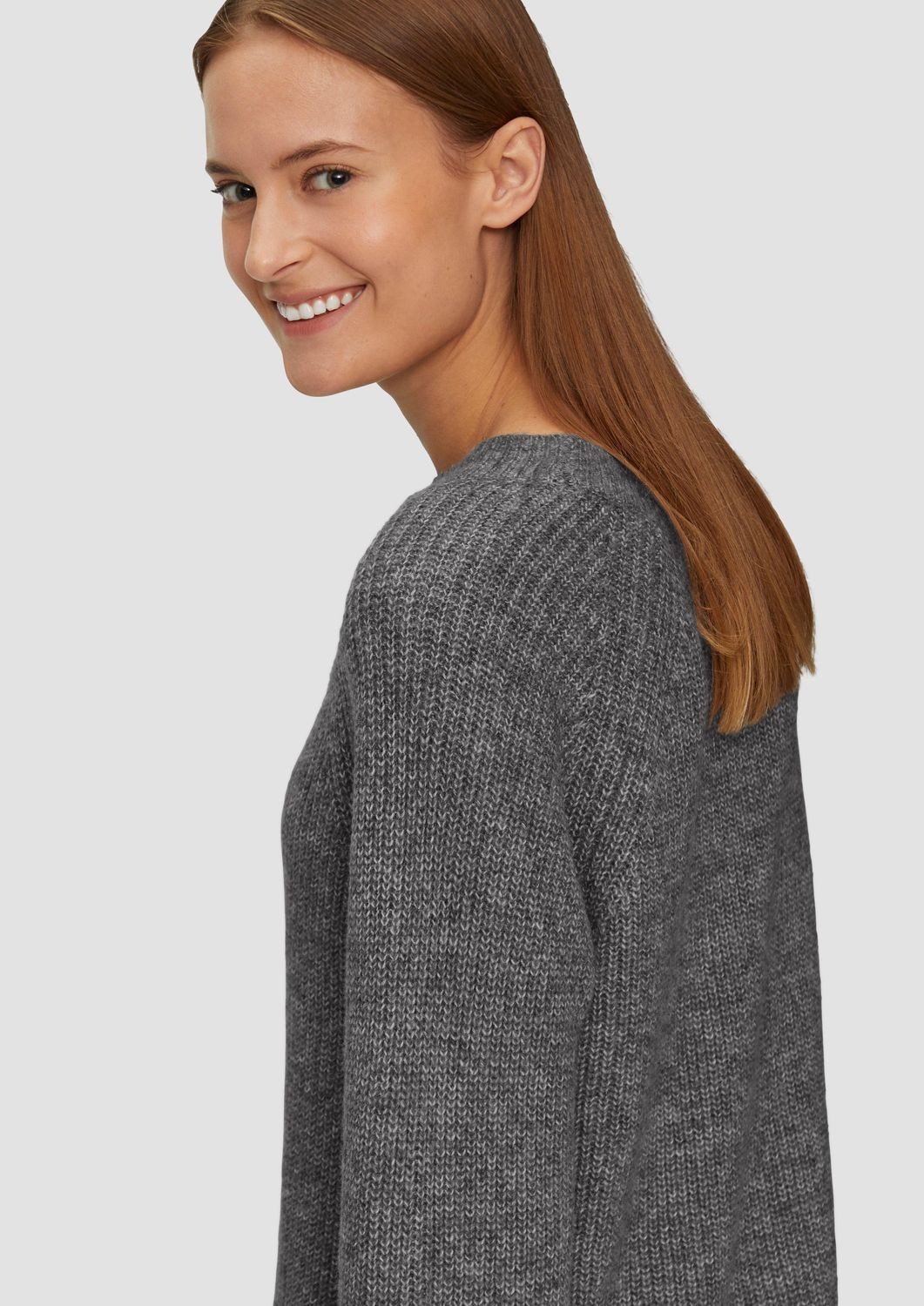 s.Oliver Shirtkleid Midi-Strickkleid (1-tlg) lange Raglan-Ärmel, Strick, Ru günstig online kaufen