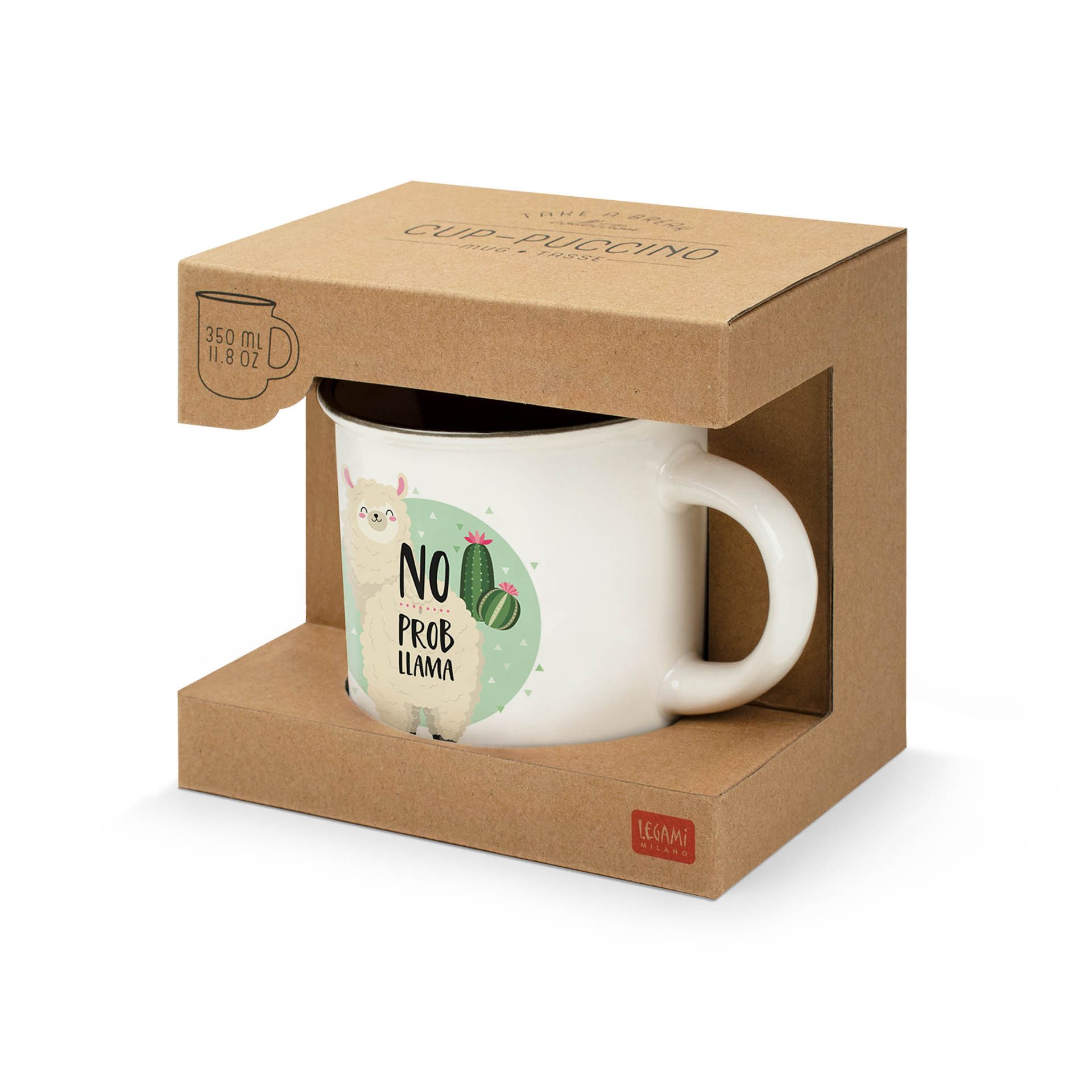 Legami Cappuccinotasse Legami Porzellantasse Trinkbecher Cu-Puccino Llama
