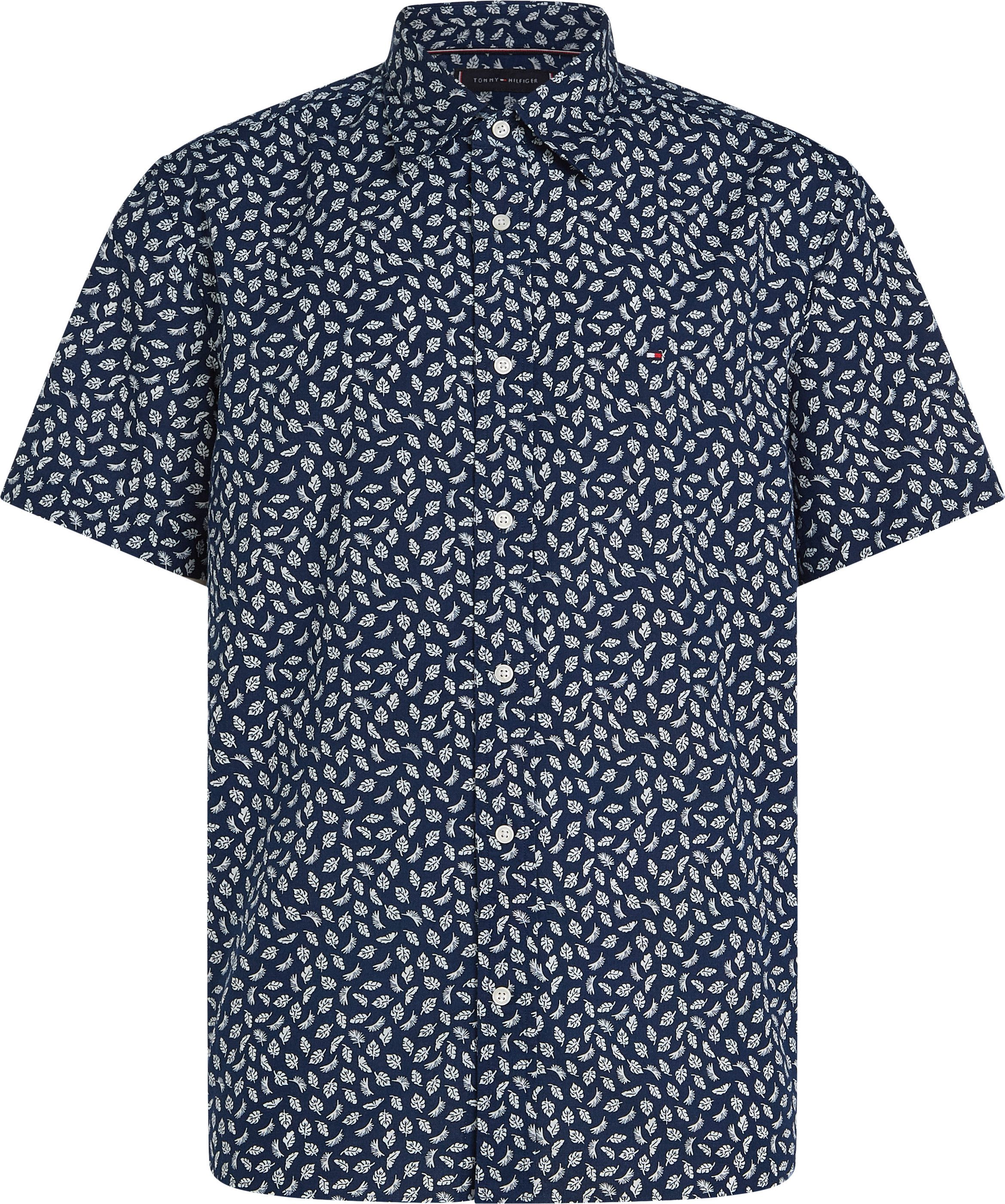 Tommy Hilfiger Big & Tall Kurzarmhemd BT-LINEN BLEND AOP SS RF SHIRT-B Große Größen