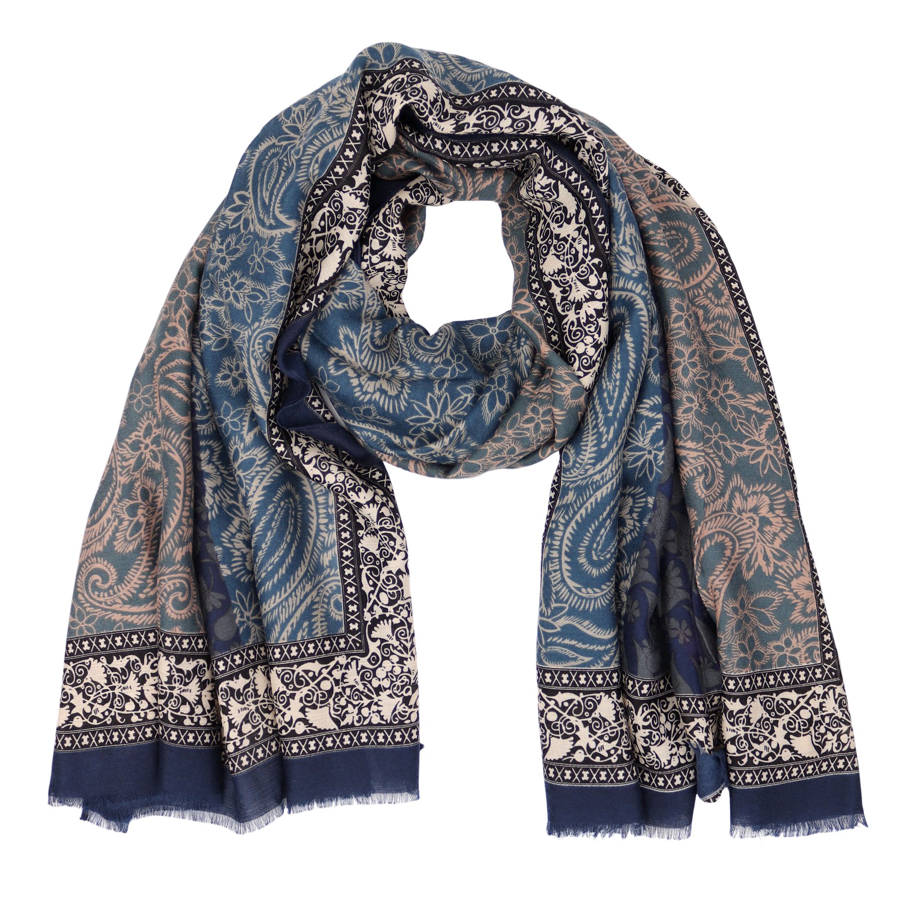 MIRROSI Modeschal Weich XXL ca.85x180cm Schal Bohemian Style, (Kollektion Herbst/Winter 2025), Damen Halstuch ideal für Herbst und Winter oder Ganzesjahr