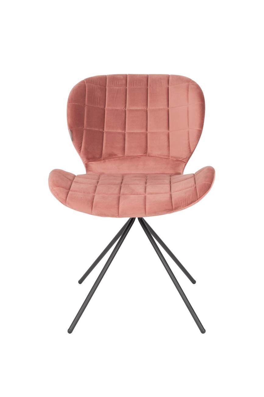 Zuiver Esszimmerstuhl Esszimmerstuhl OMG VELVET Samt Rosa von ZUIVER
