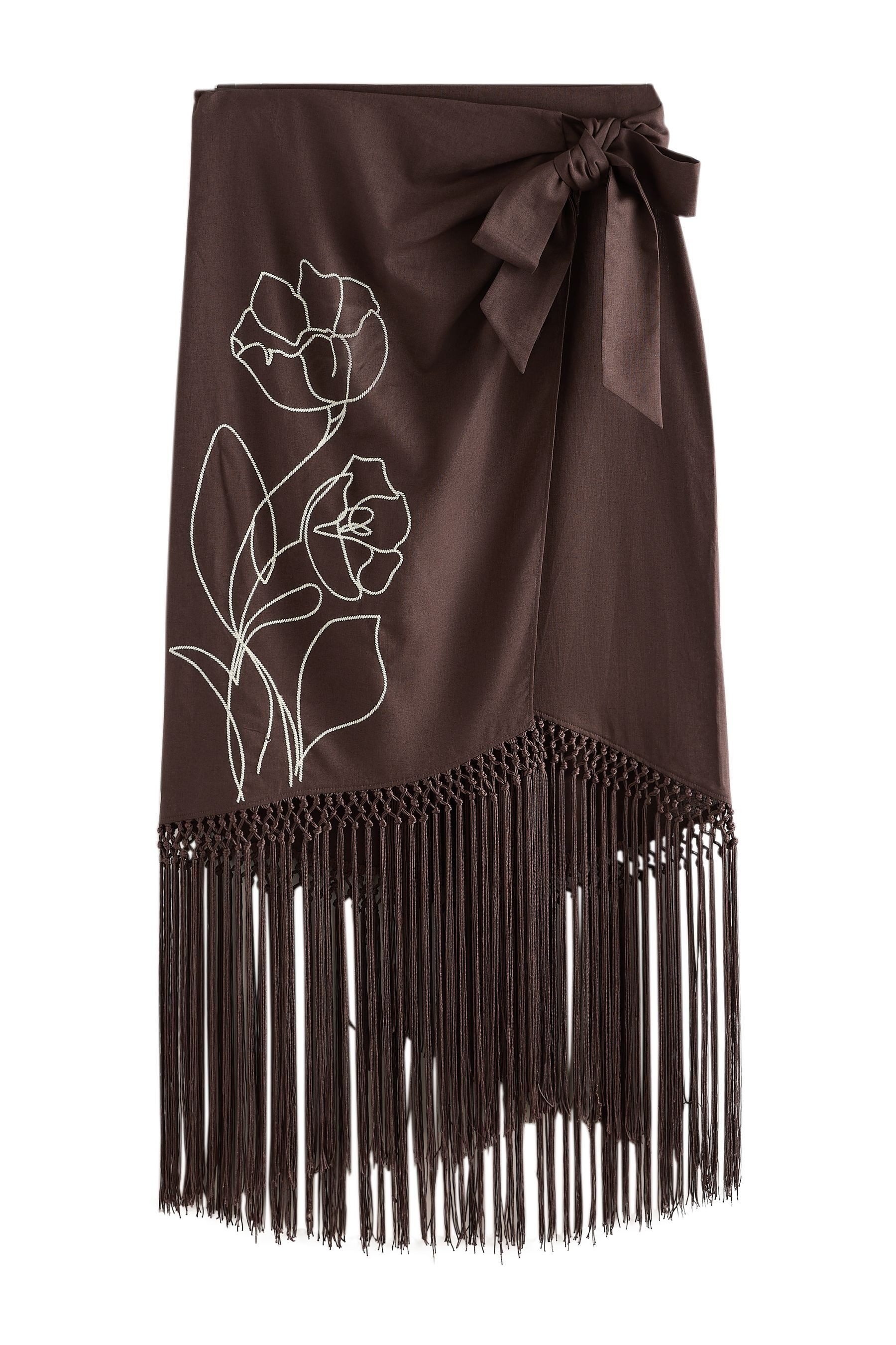 Next Midirock Midi-Sarong mit Fransen (1-tlg)