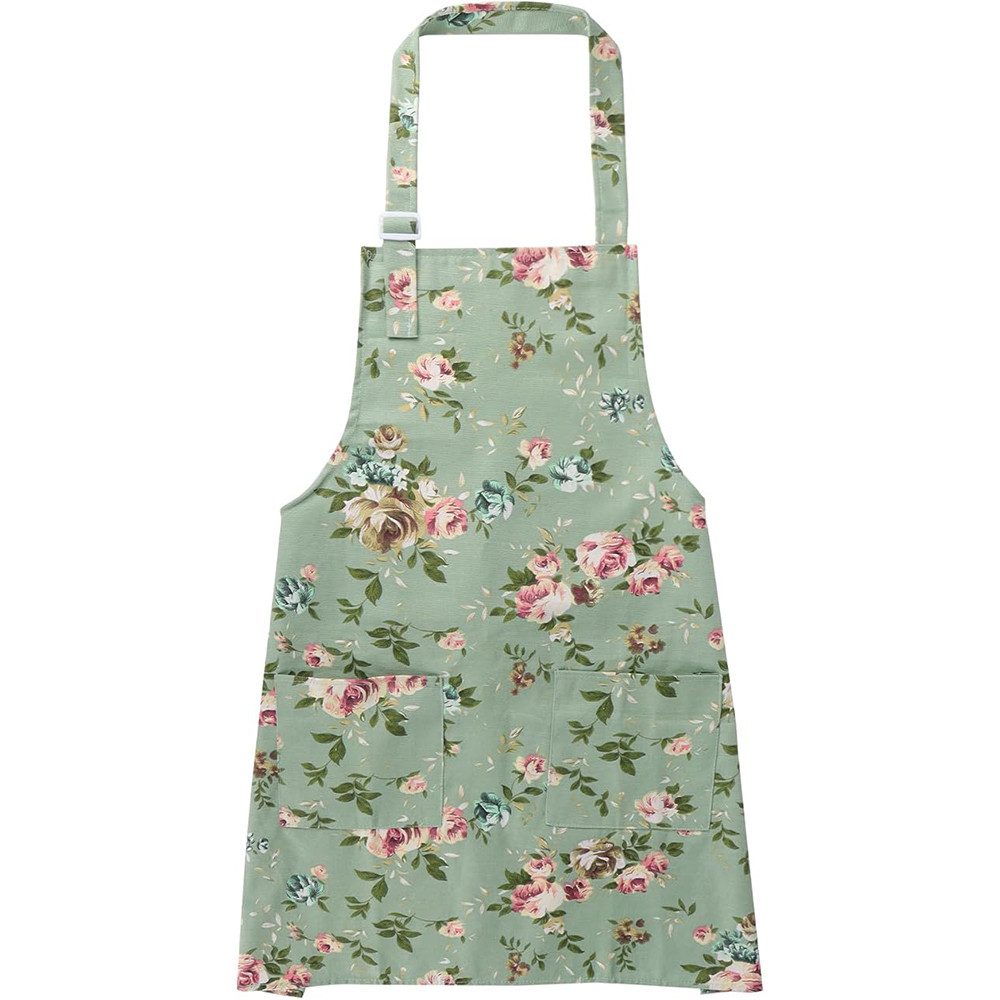 Zaewry Kochschürze Blumenschürze blühende,Verstellbar Schürze,Kochschürze, Geeignet für Männer und Frauen