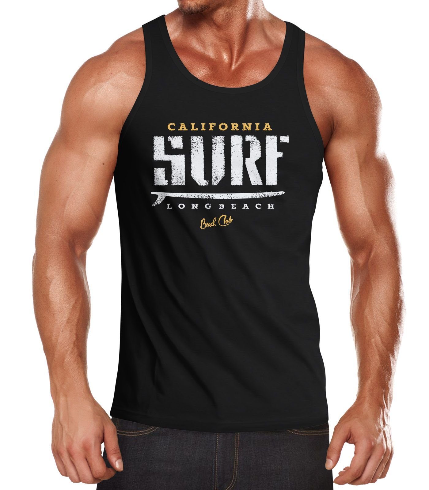 Neverless Tanktop Herren Tank-Top Surf Druck günstig online kaufen