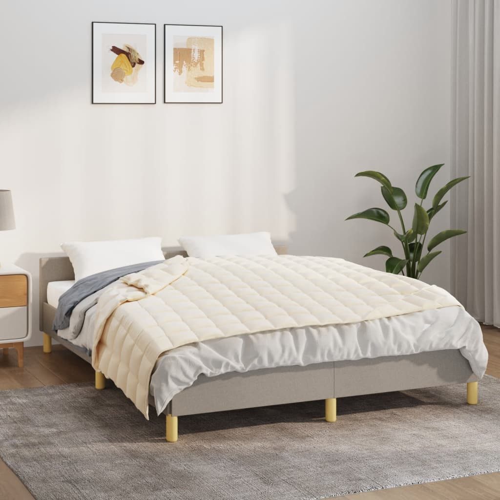 Einziehdecke Gewichtsdecke Hellcreme 150x200 cm 11 kg Stoff Bettdecke