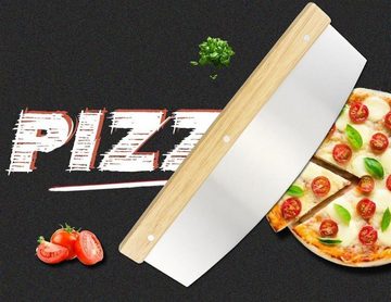 BAYLI Pizzaschneider 2er Set Pizzaschneider Wiegemesser mit Klingenschutz, Pizza Cutter