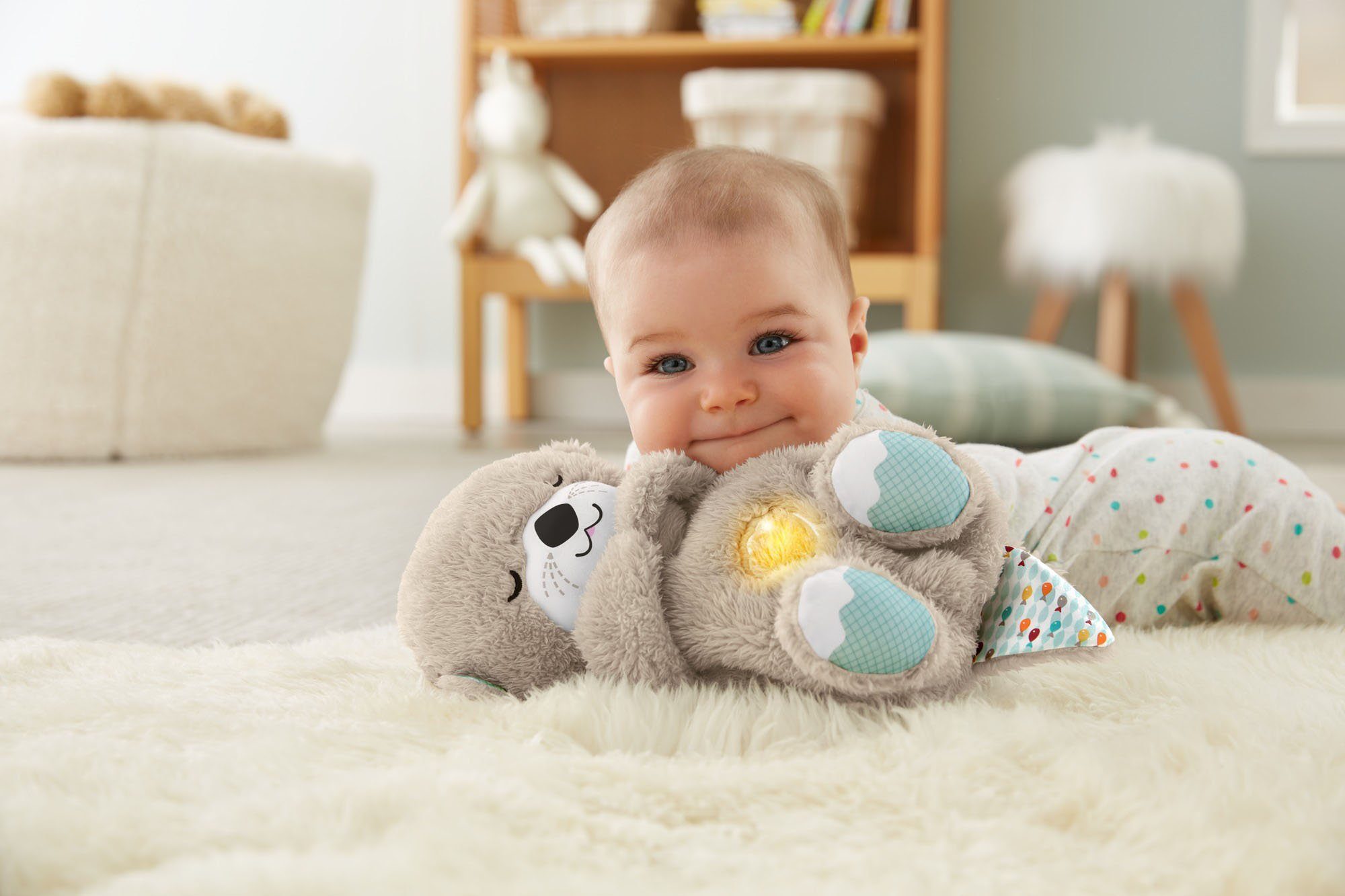 Fisher-Price® Plüschfigur Schlummer-Otter, Einschlafhilfe, mit sanftem Licht
