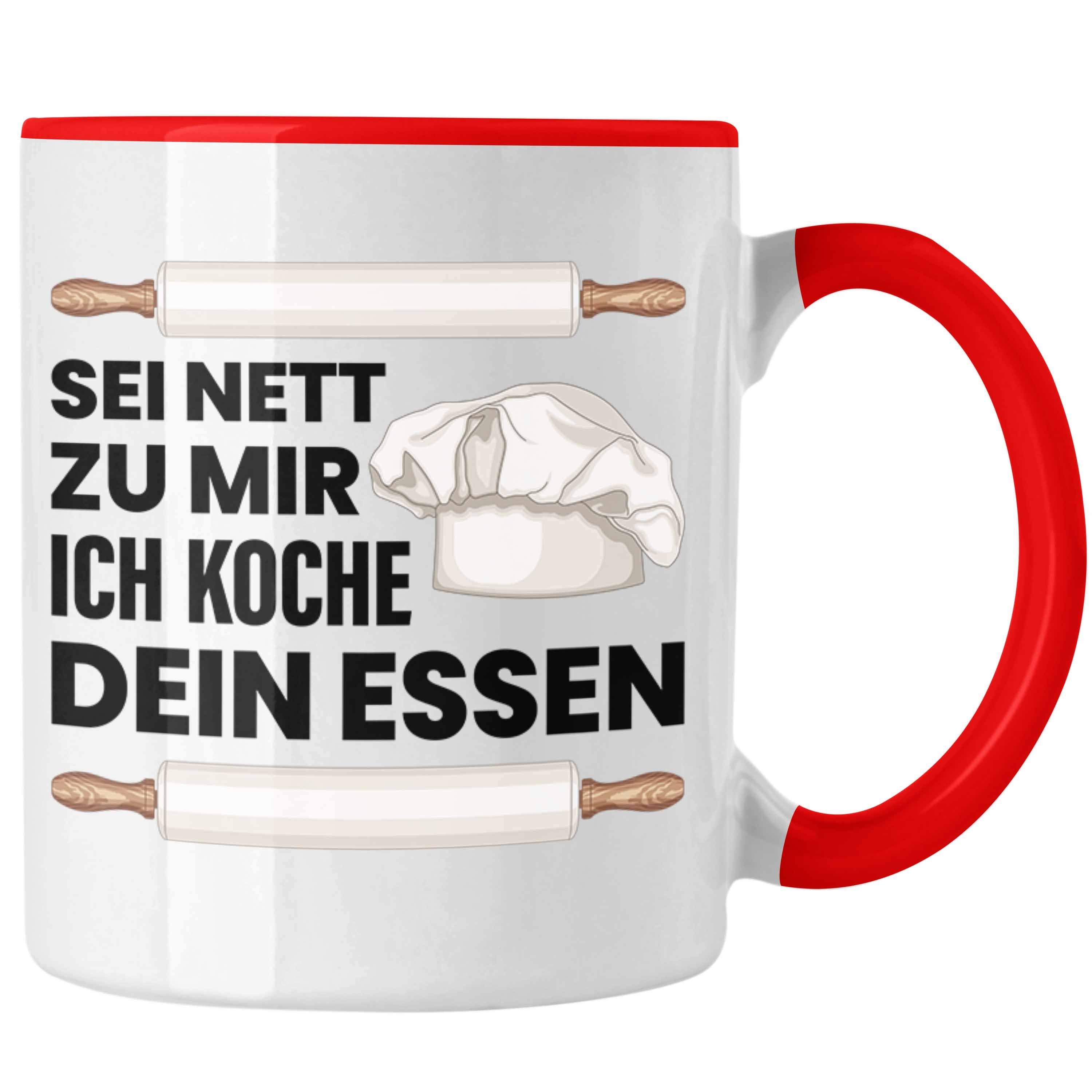 Trendation Tasse Trendation - Sternekoch Tasse Geschenk für besten Koch der Welt Spruch Rot | Teetassen