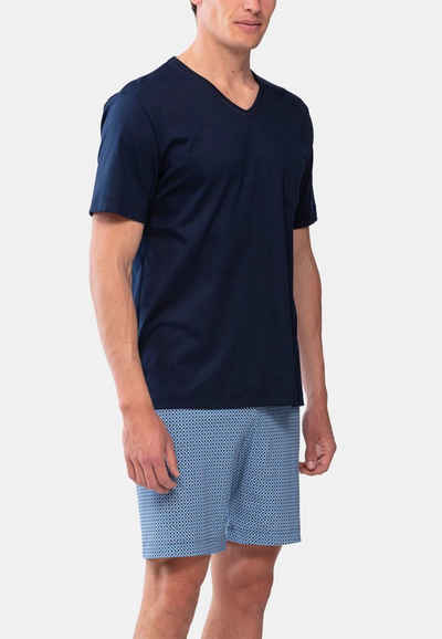 Mey Pyjama »Basic Lounge Nightwear San Pedro« (Set, 2 tlg) Schlafanzug - Baumwolle - Mit Brusttasche, Komfortbund, Kurze Hose mit Print