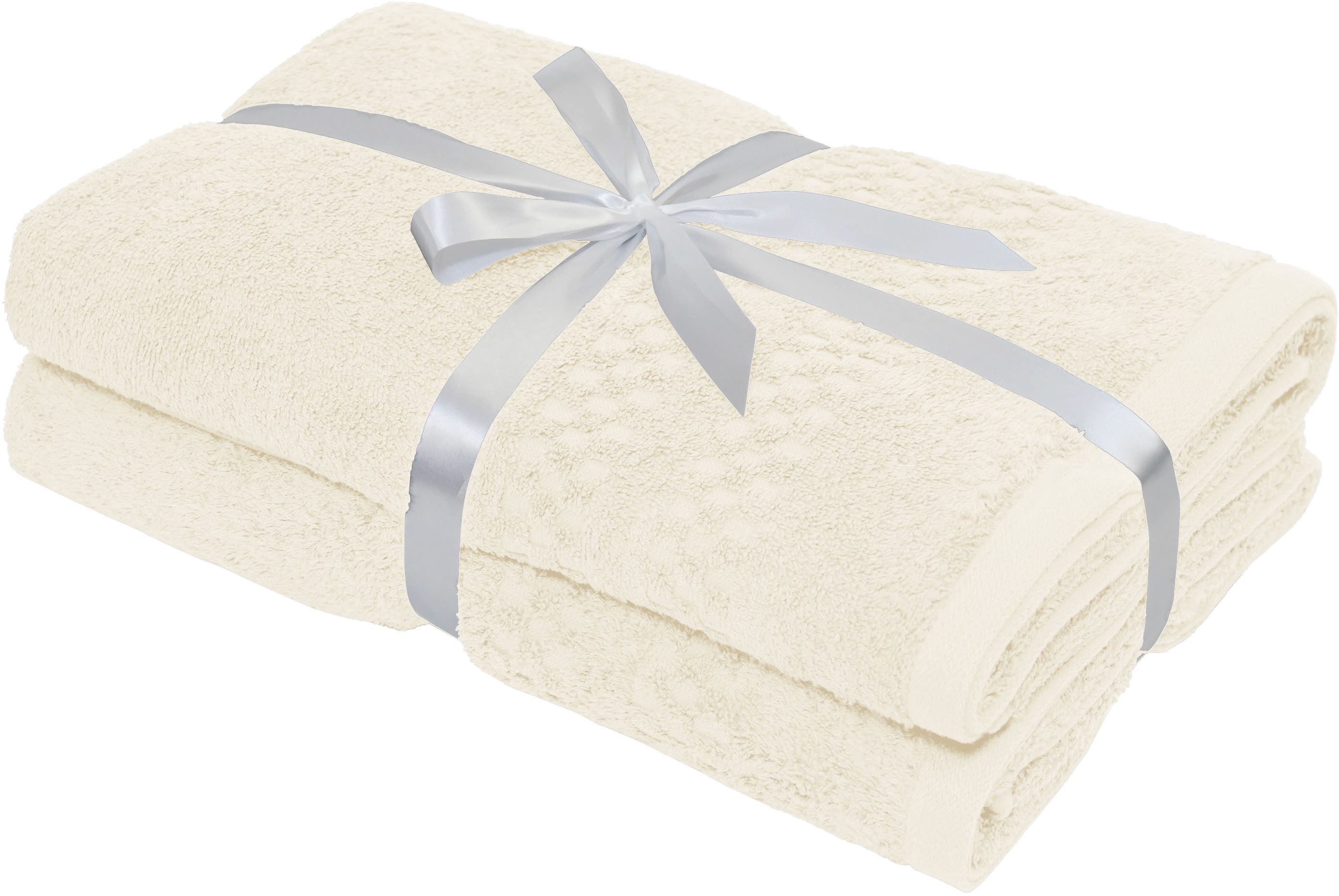 OTTO home Duschtücher Regona, Duschtücher 70x140cm, flauschig und weich, 500 gr/m², Frottier (Set, 2-St), Premium Handtücher mit Bordüre, Set, 100% Baumwolle, 5 Jahre Garantie