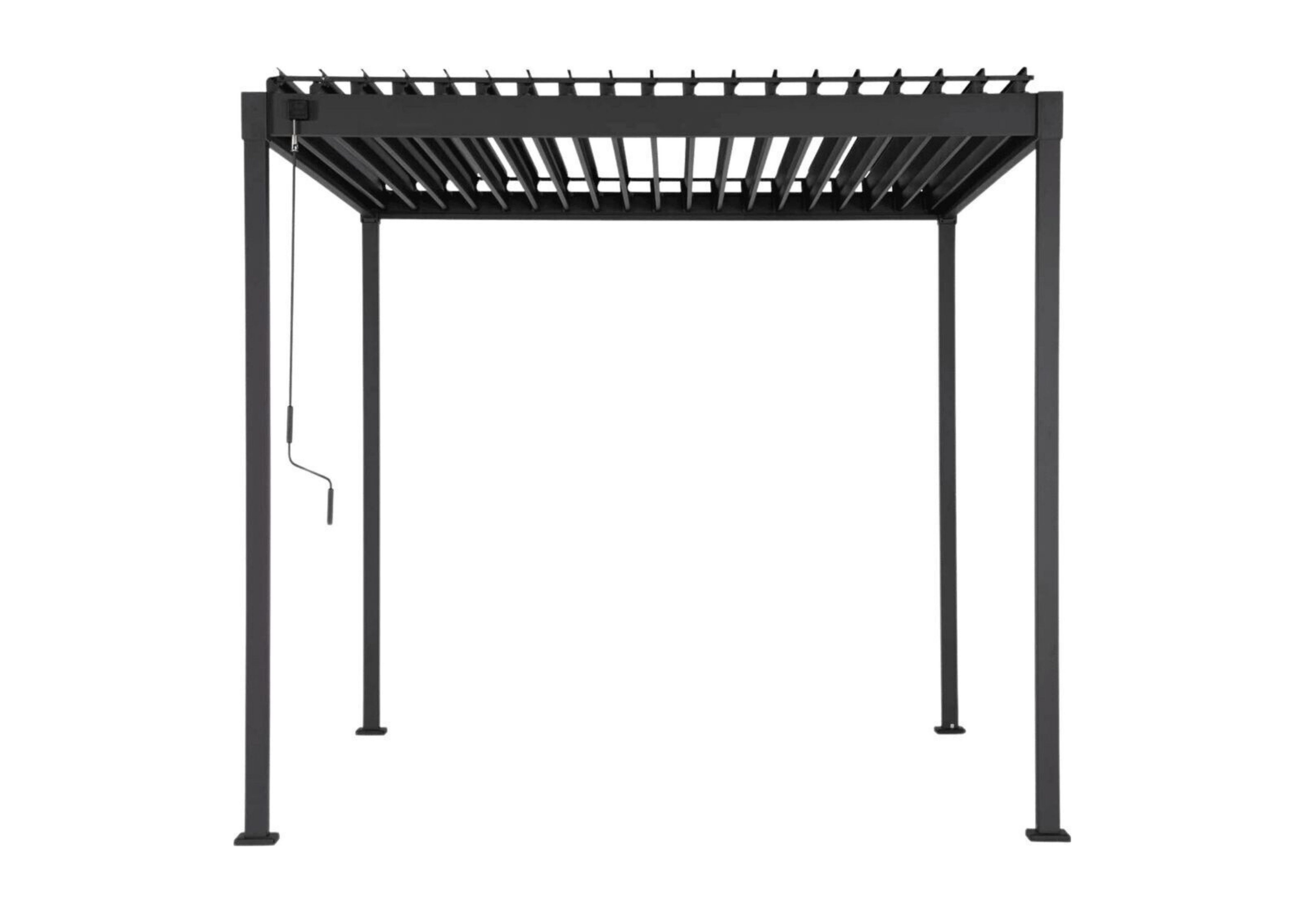 Leco Pavillon Pergola Überdachung Lamellenpergola Sonnenschutz Sonnendach FREE, (Zubehör separat erhältlich wie Rollo, Seitenwand), Gestell aus Stahl pulverbeschichtet