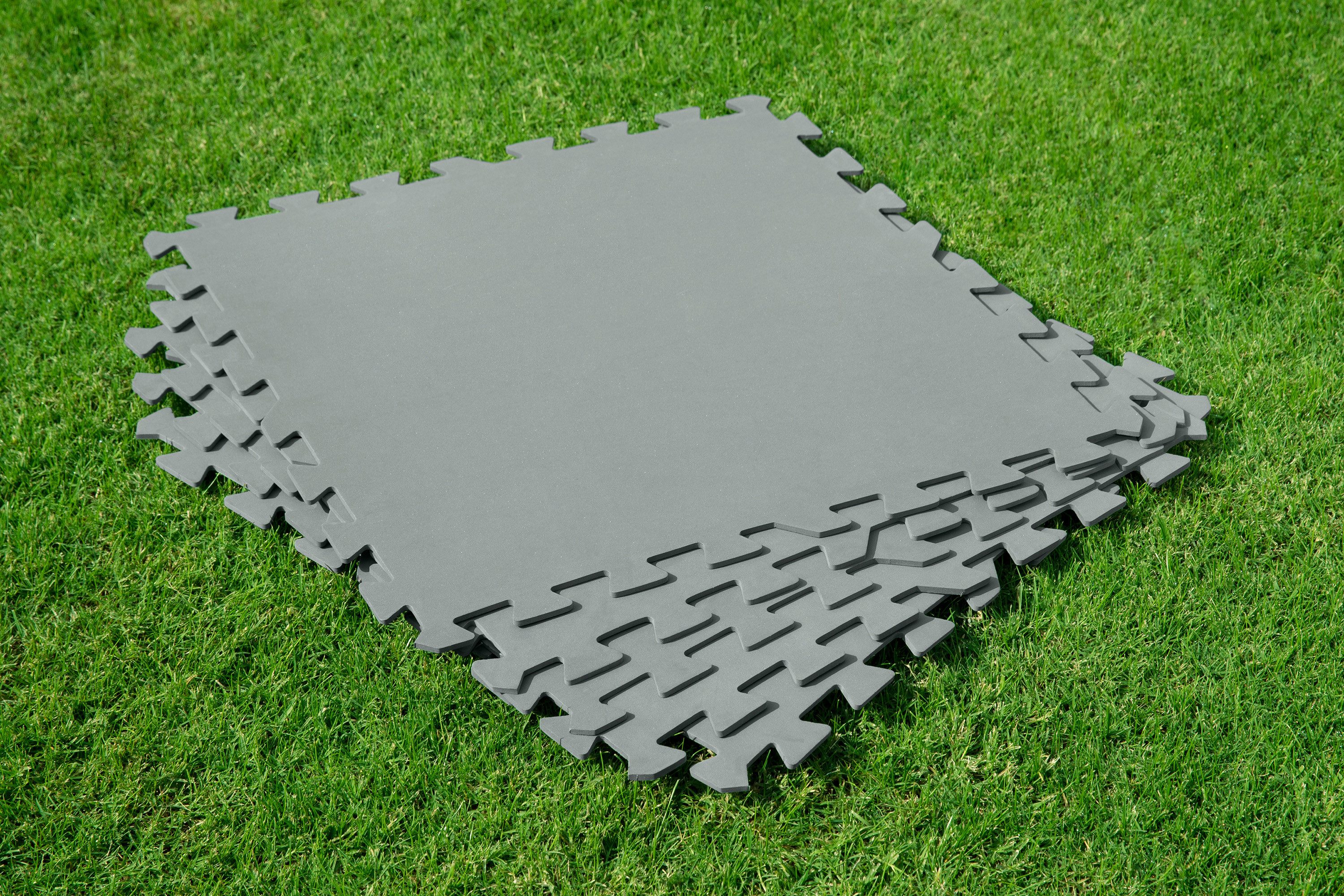 Bestway Pool-Bodenschutzfliese á 50 x 50 cm, Set, 9-St., grau, beliebig erweiterbares Stecksystem