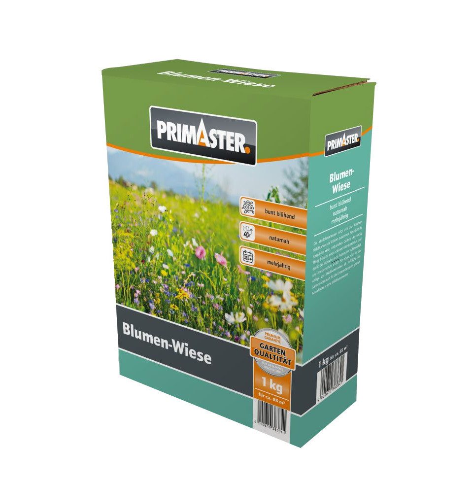 Primaster Blumensamen Primaster Blumenwiese 1 kg für ca. 65 m²