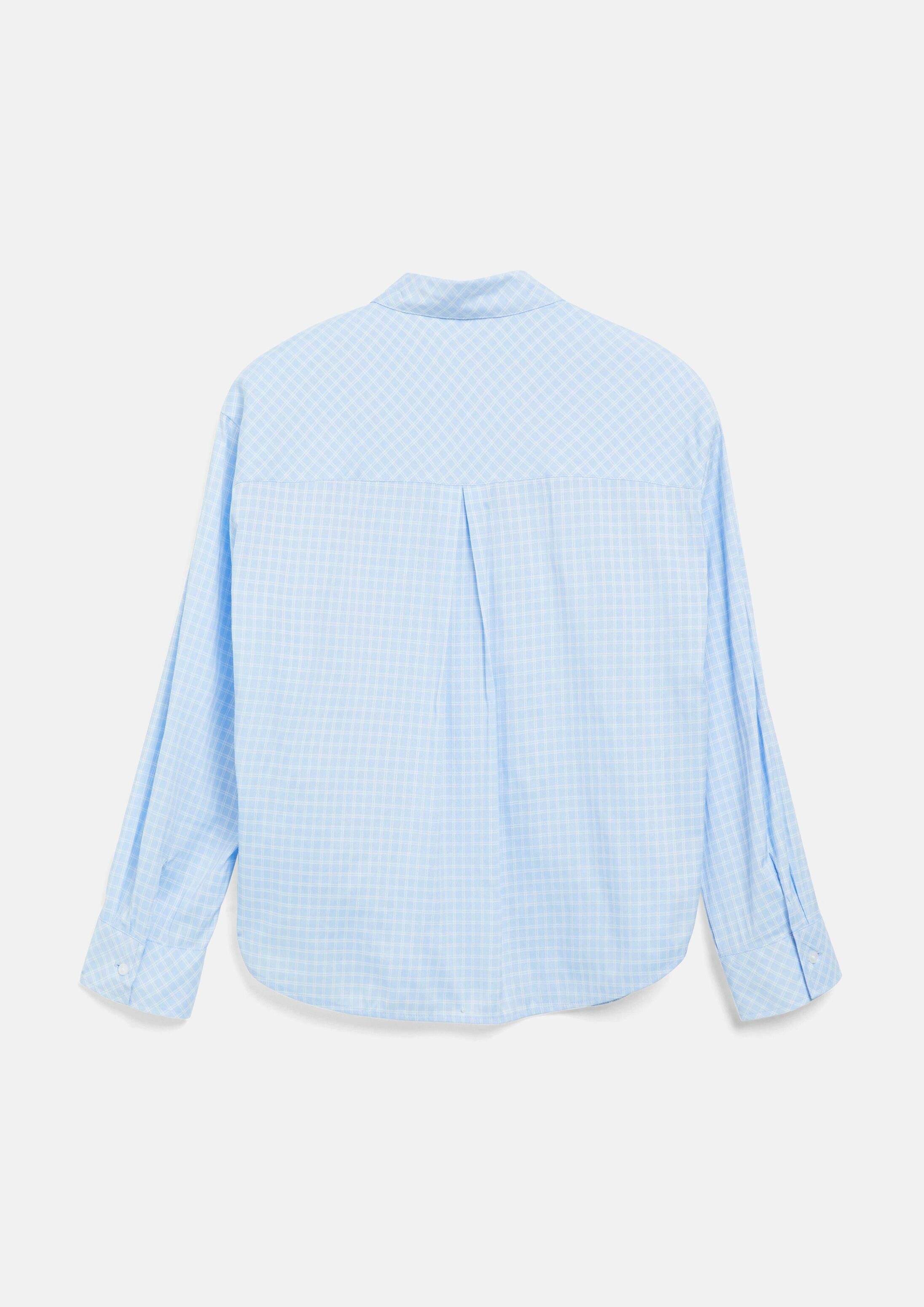 s.Oliver Langarmbluse Bluse Karierte Hemdbluse mit Turn-up