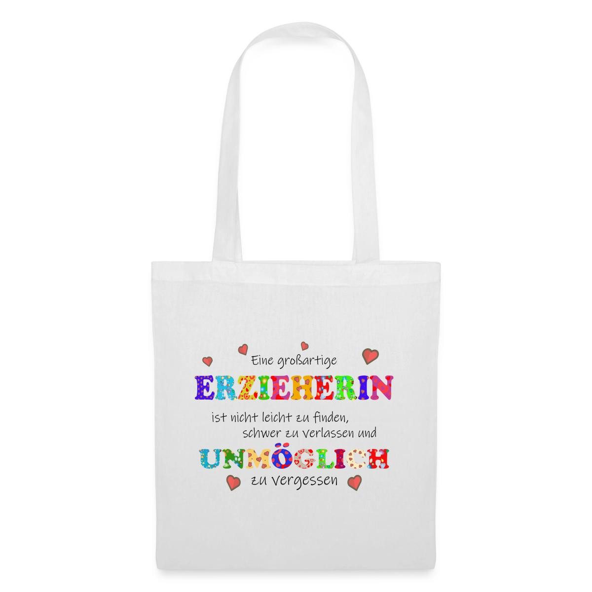 Spreadshirt Henkeltasche Großartige Erzieherin Abschiedsgeschenk Stoffbeutel (1-tlg)