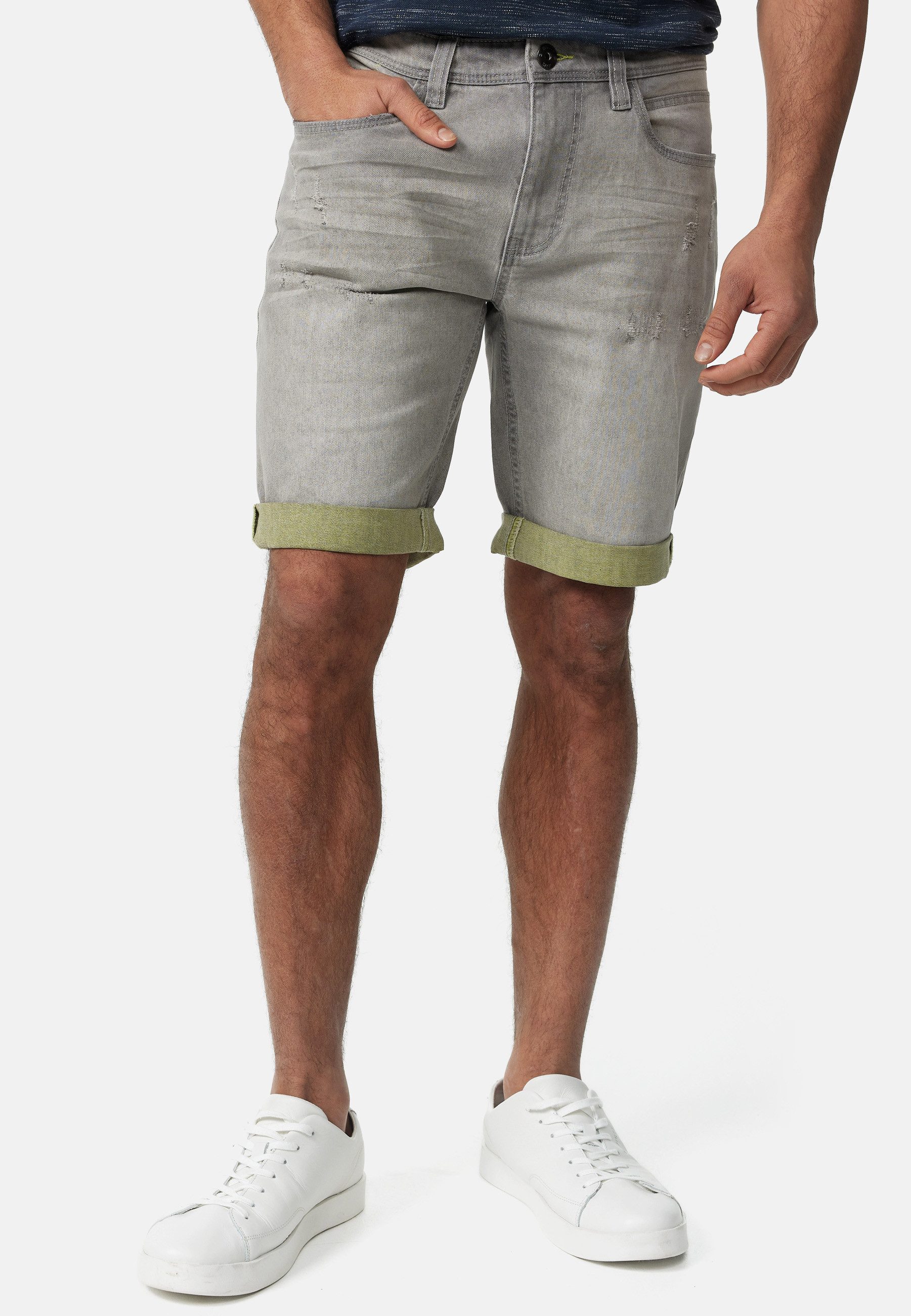 Indicode Jeansshorts INZalento aus elastischer Baumwoll-Qualität günstig online kaufen