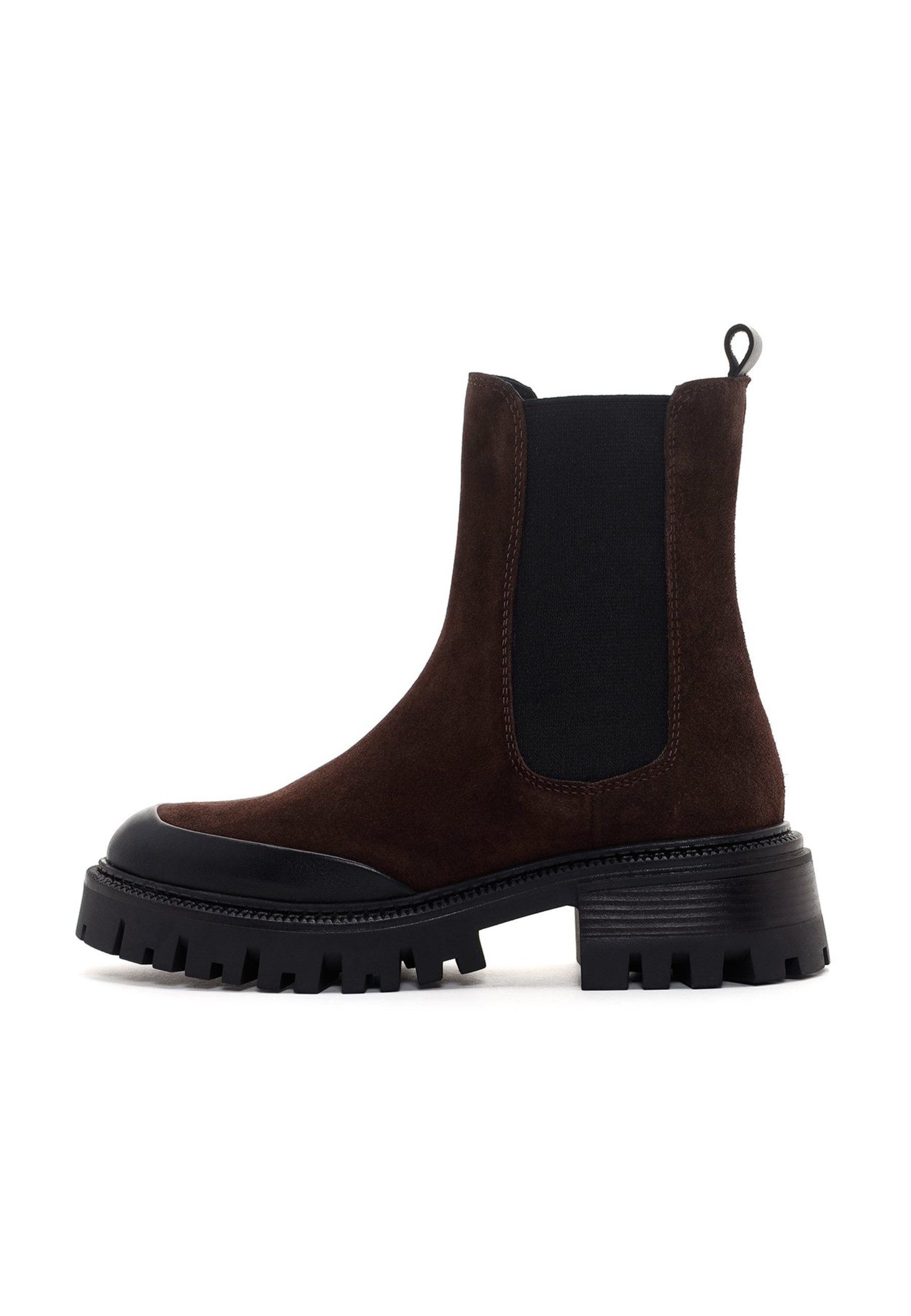 Derimod Chelsea-Stiefel aus Veloursleder Chelseaboots