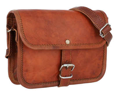 Gusti Leder Handtasche »Mary S« (1-tlg), Handtasche Umhängetasche klein Damen Vintage Braun Leder