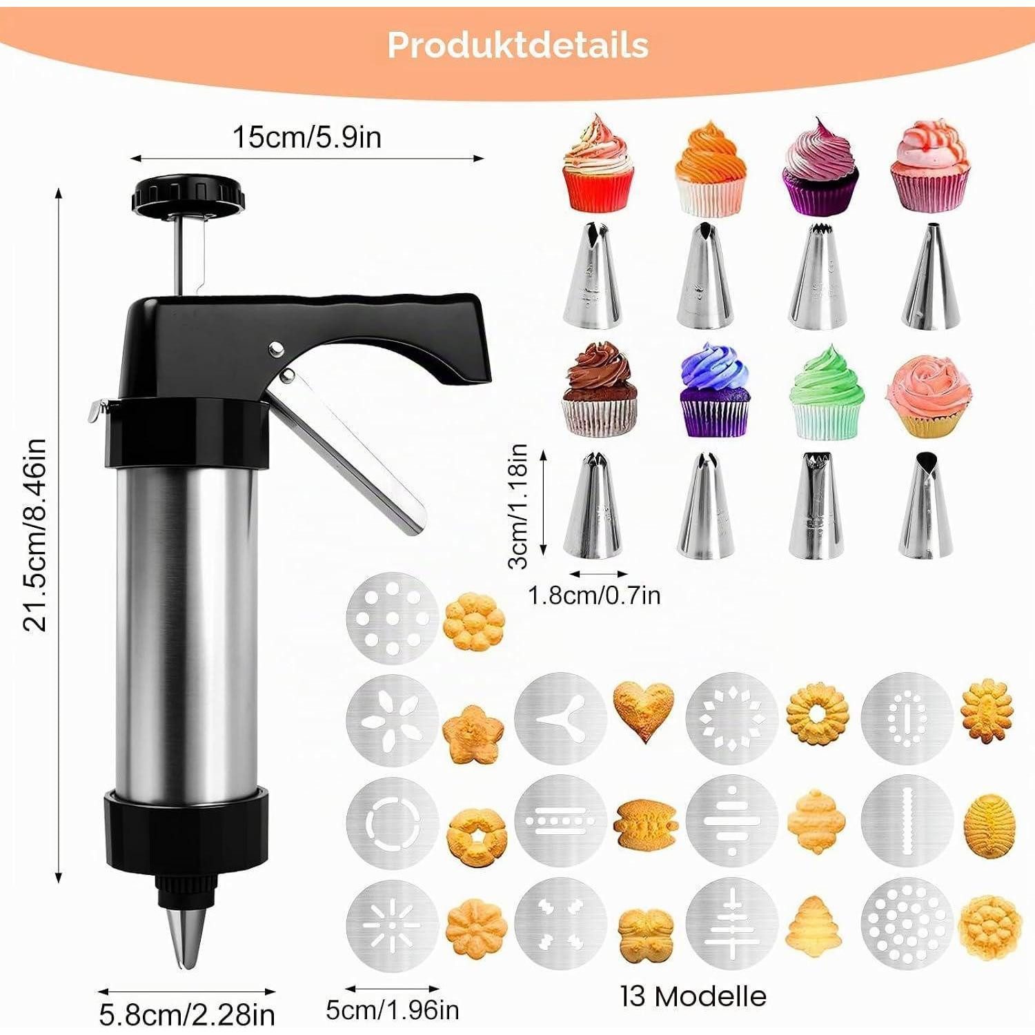 LuxusKollektion Gebäckpresse Gebäckpresse mit 13 Formen & Zubehör – Bild 2 von 5