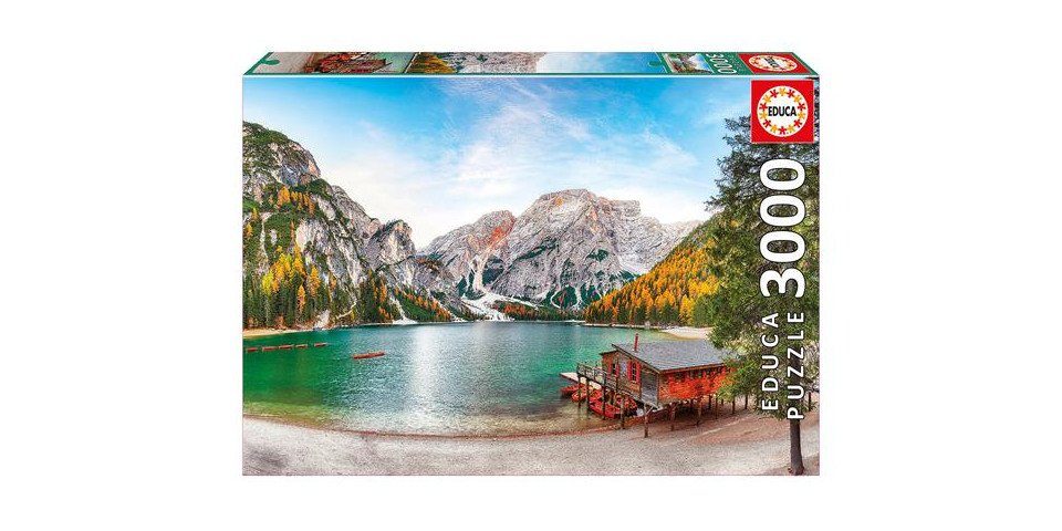 Educa Puzzle 3000 Teile „Pragser Wildsee Im Herbst“ – Südtirol Motiv Für Erwachsene