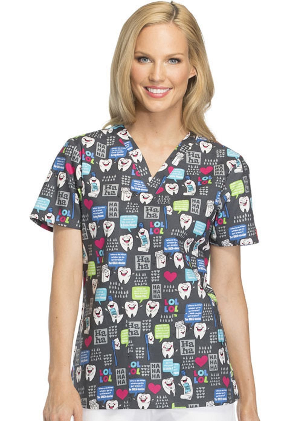 Dickies Funktionsbluse Damenkasack mit Printmotiv "Have a Laugh"