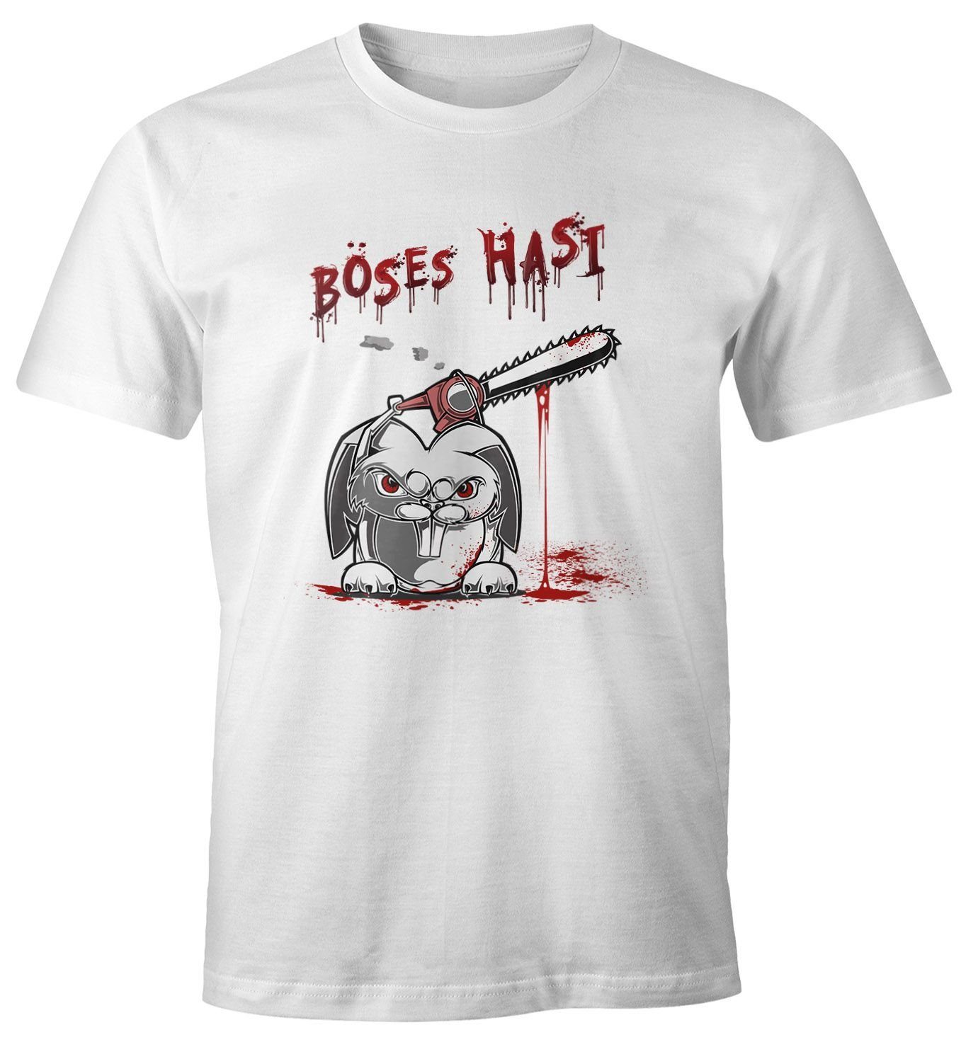 MoonWorks Print-Shirt Herren T-Shirt böses Hasi günstig online kaufen