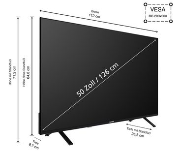 Telefunken XU50TO750S LCD-LED Fernseher (126 cm/50 Zoll, 4K Ultra HD, TiVo Smart TV, TiVo Smart TV, HDR Dolby Vision, Dolby Atmos, HD+, Triple-Tuner)