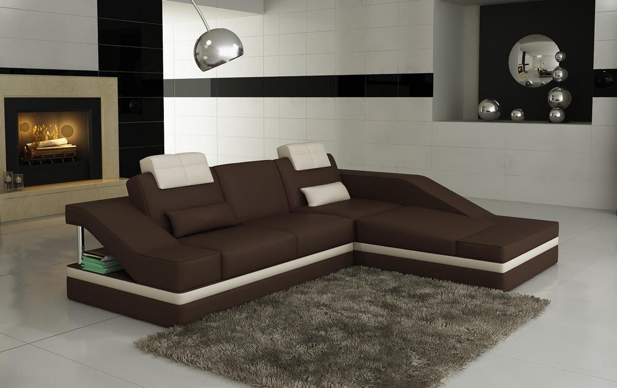stilvoll in rote Designer modernes Ecksofa L-Form Made Couch Polstermöbel JVmoebel Neu, Europe Sofa