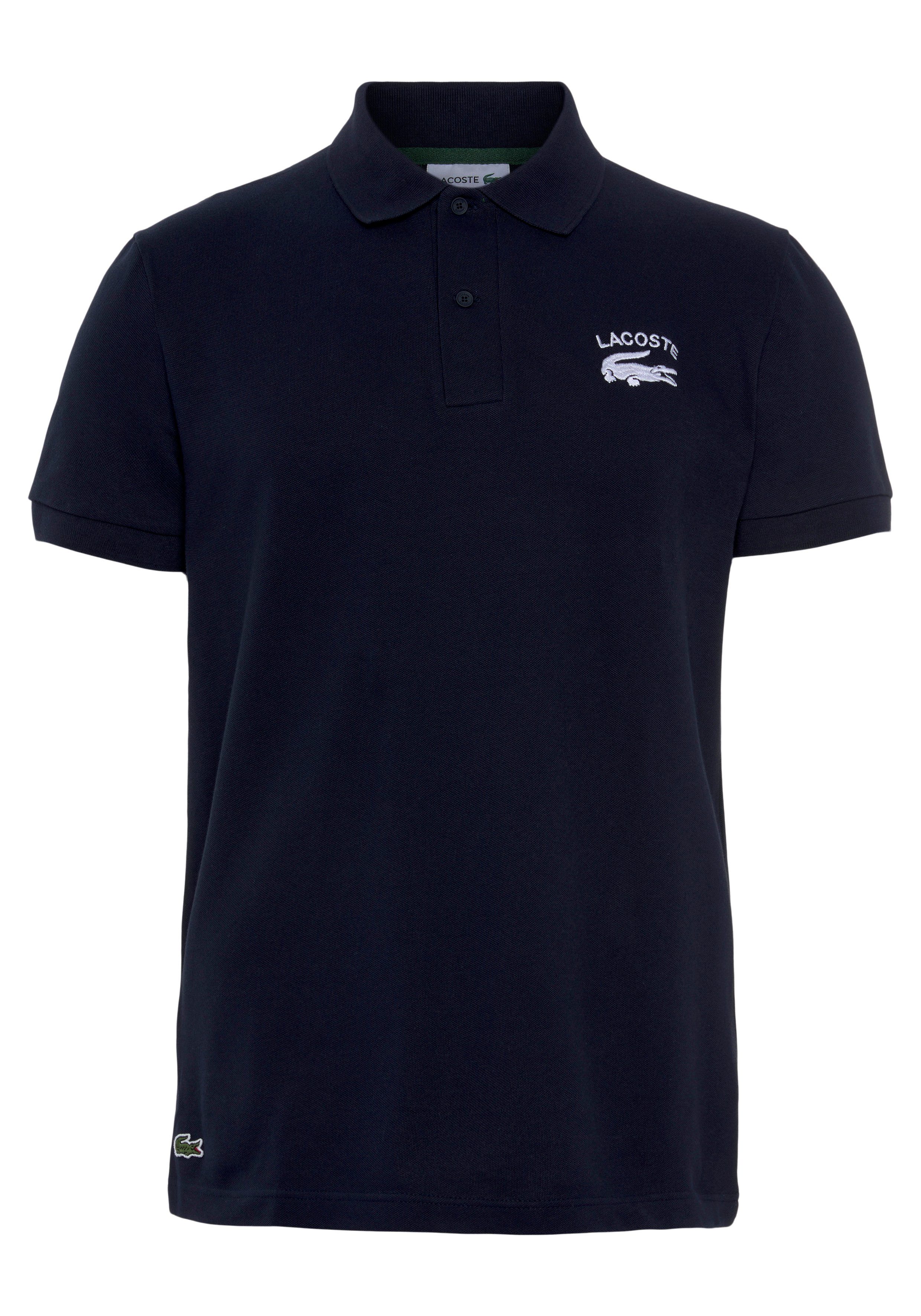 Lacoste Poloshirt aus Stretch-Mini-Piqué navy