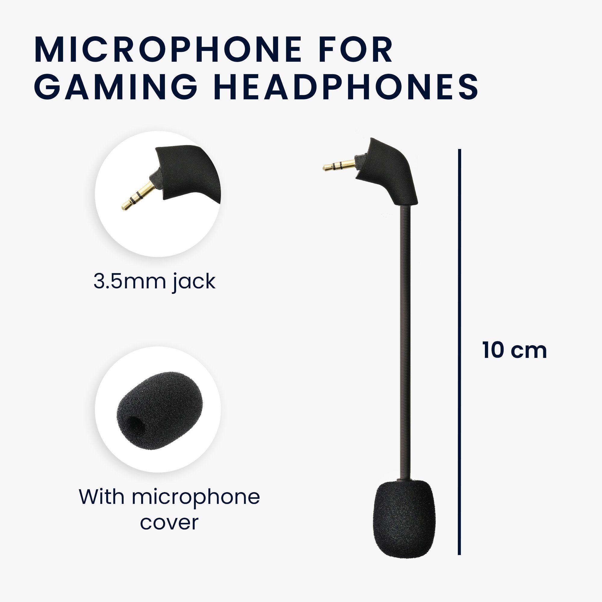kwmobile Ersatz Kopfhörer Mikrofon für Kingston HyperX Cloud / Cloud X / CloudX Gaming-Headset Zubehör (Headset Microphone) – Bild 3 von 5