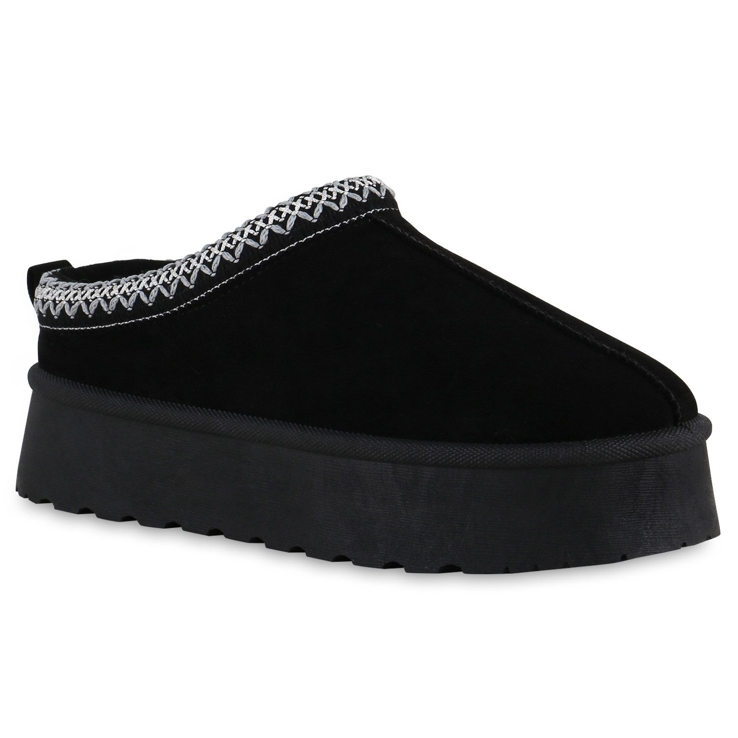 VAN HILL 840875 Hausschuh Damen Warm Gefütterte Pantoffeln Hausschuhe Bequeme Prints