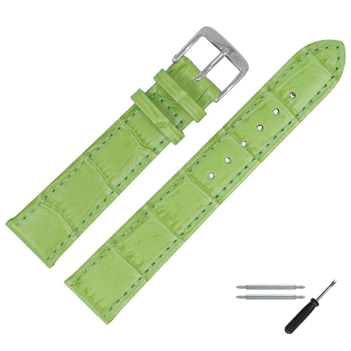 MARBURGER Uhrenarmband 20mm Leder Alligator Prägung günstig online kaufen