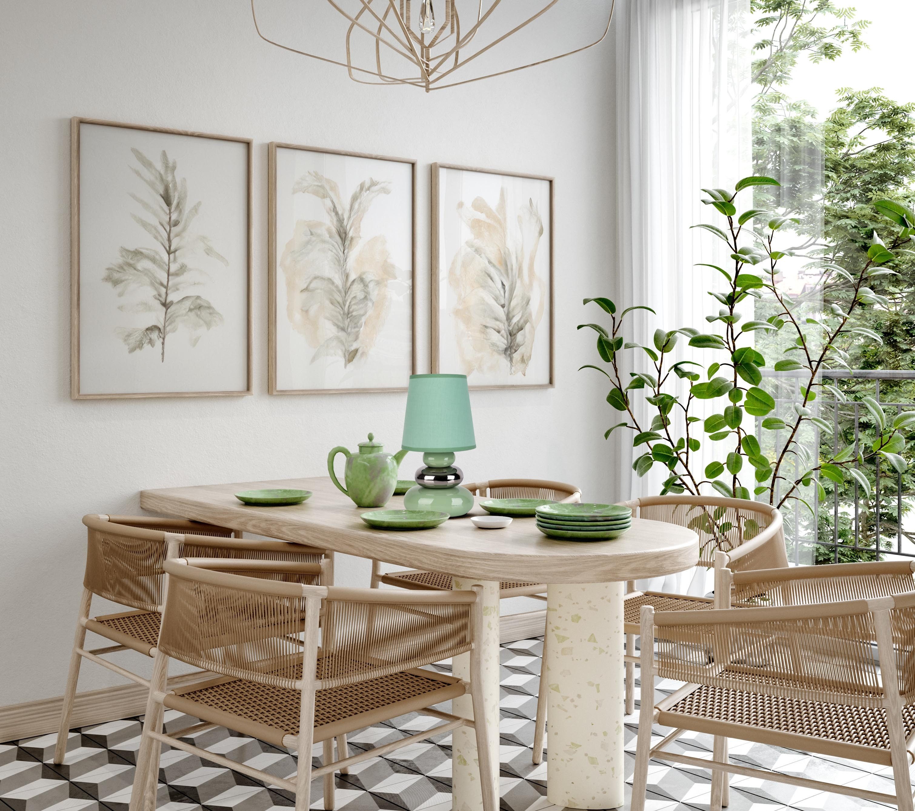 näve Tischleuchte Stoney, ohne Leuchtmittel, mit Keramikfuß und Textilschir günstig online kaufen