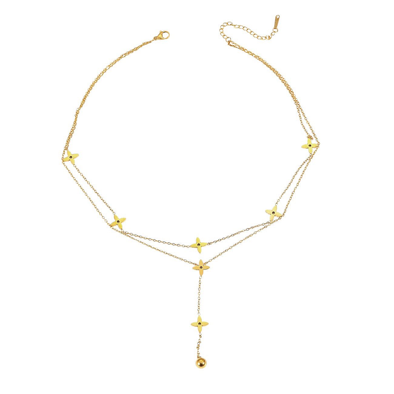 Kette ohne Anhänger Halskette Damen Stern Silber Gold Edelstahl wasserfest antiallergisch