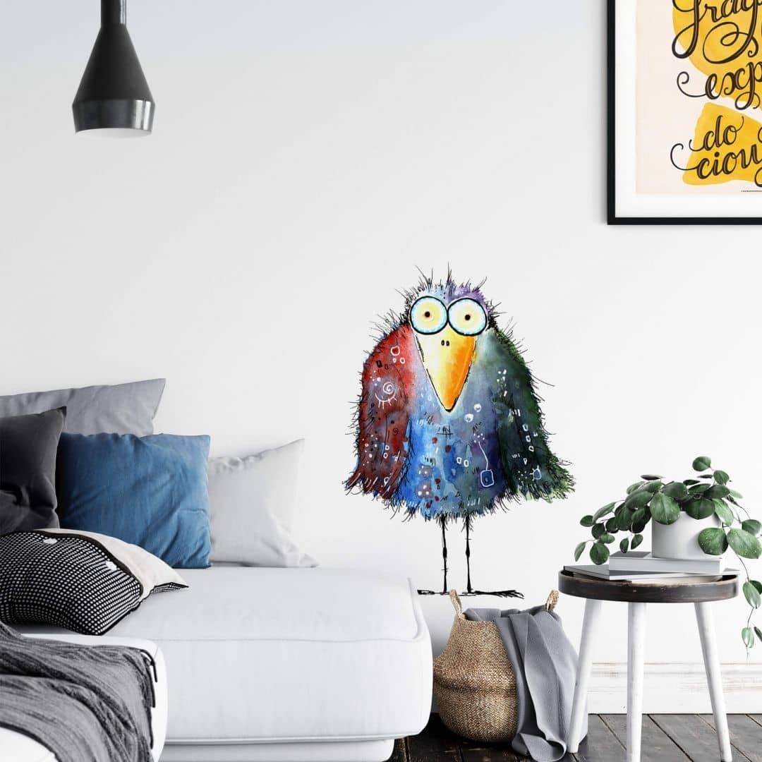 K&L Wall Art Wandtattoo Wandtattoo Hagenmeyer früher Vogel Rabe Krähe lustiger Spruch Büro, Wandbild selbstklebend, entfernbar