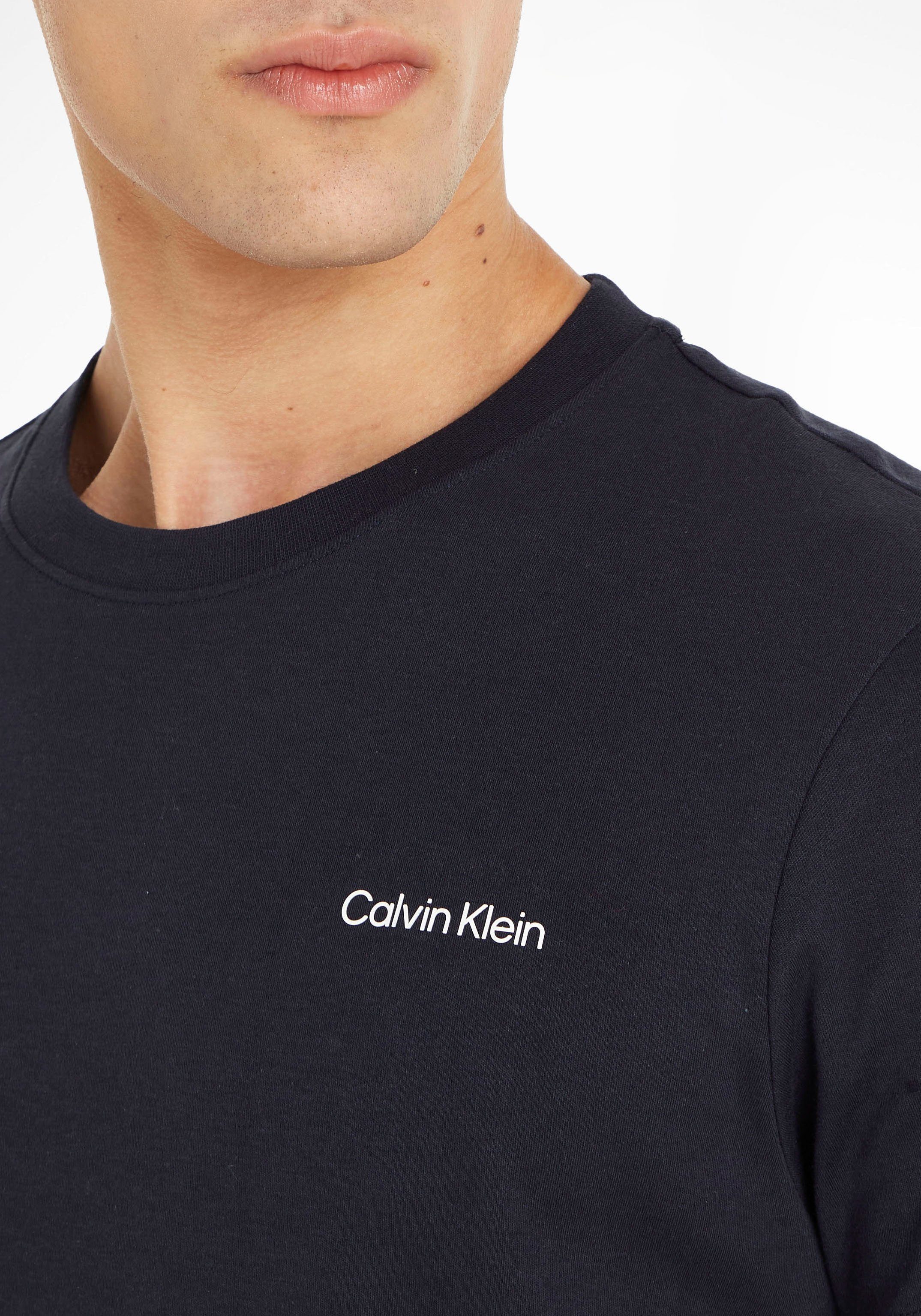 INTERLOCK marine der auf MICRO Calvin Calvin mit Klein LOGO Logo T-SHIRT Klein T-Shirt Brust