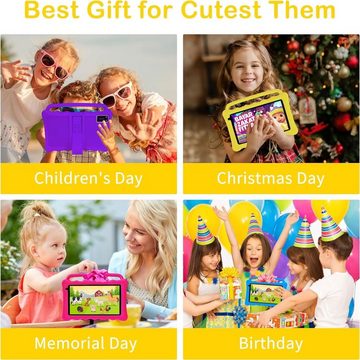 BYYBUO für Kinder Kleinkind Tablet (7", 32 GB, Android 12 Go, Tablet mit Kidoz Parental Control App, Bildung, Spiele)