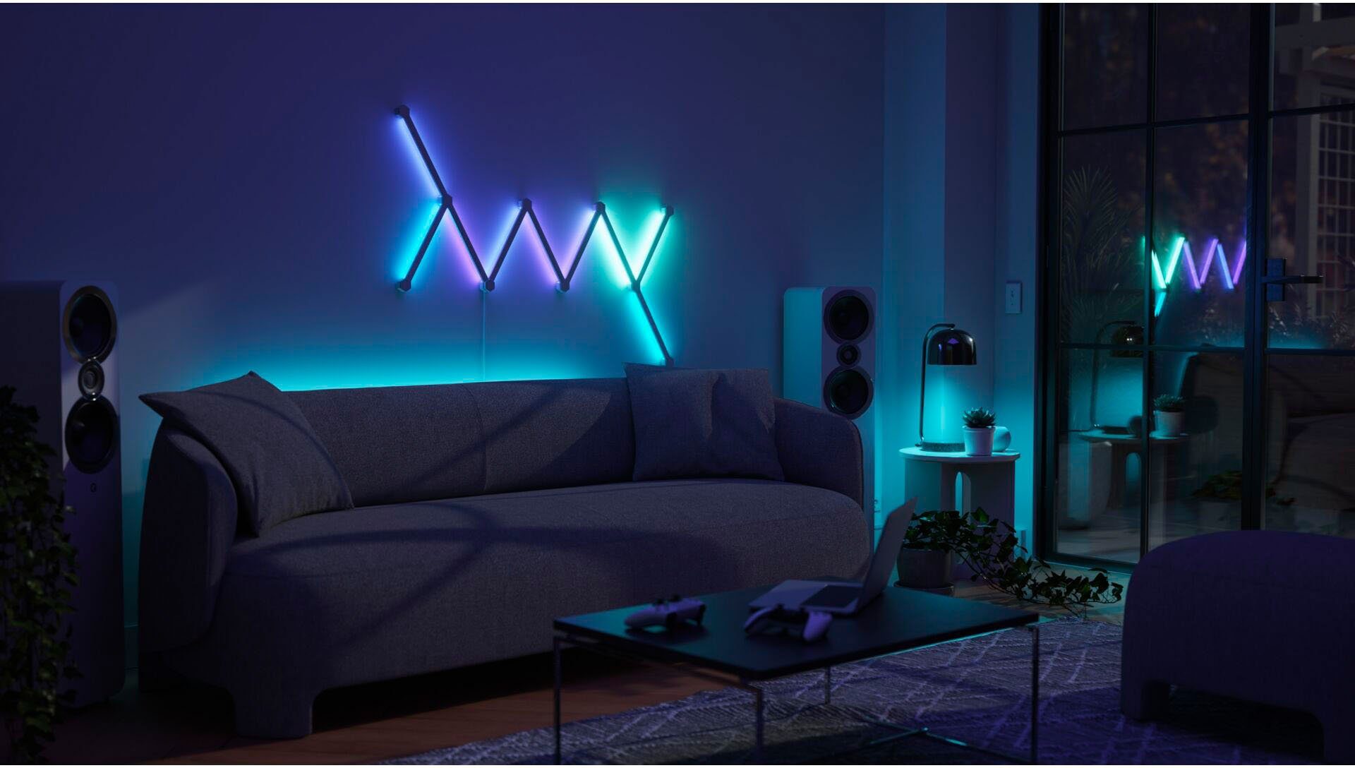 LED LED Lichtleiste Farbwechsler Dimmfunktion, integriert, nanoleaf Lines, fest