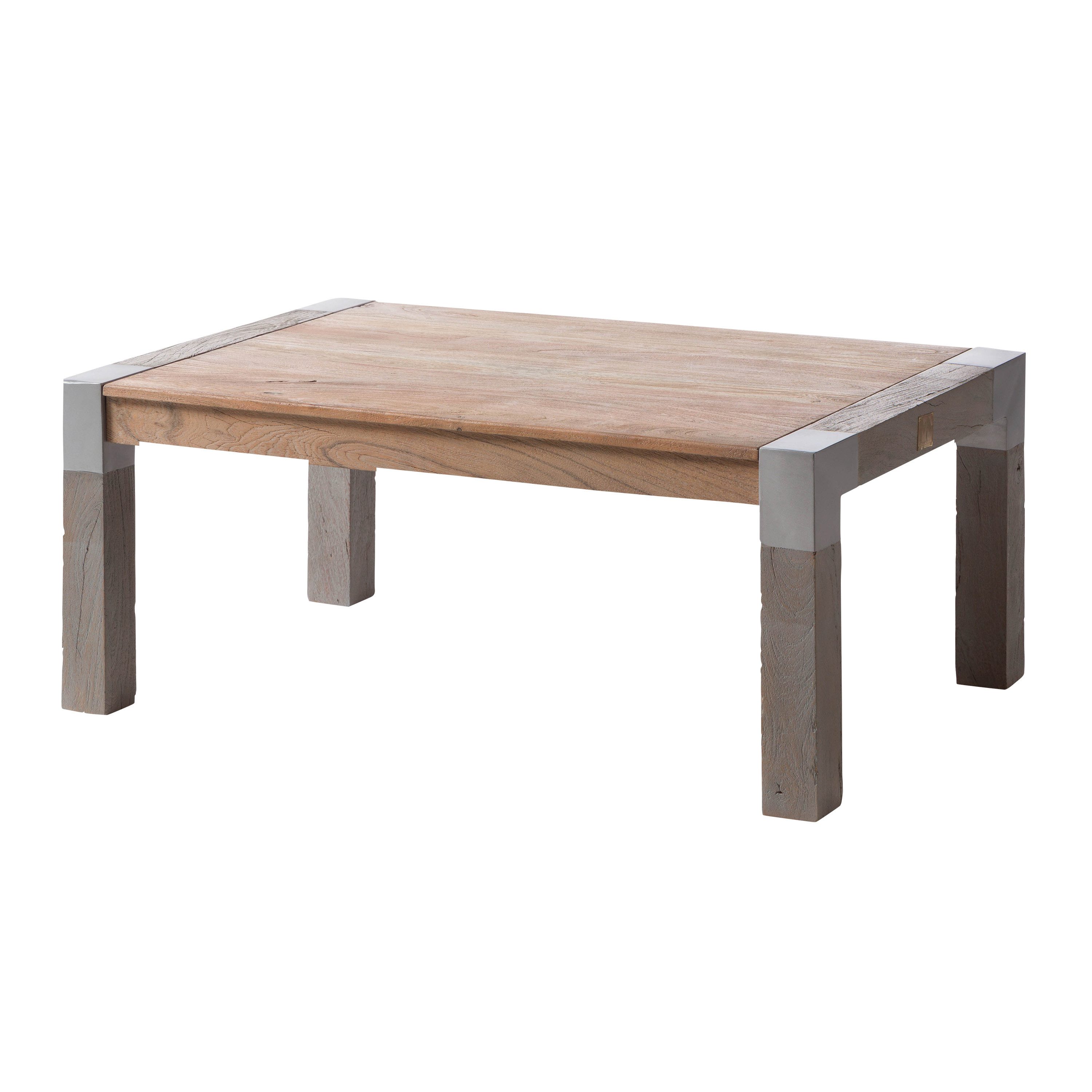 Massivmoebel24 Couchtisch AMSTERDAM Akazie Massivholz beige (Massivholz zerlegt 26 kg AMSTERDAM #118), Akazie 110x70x45 cm (BxTxH) beige lackiert