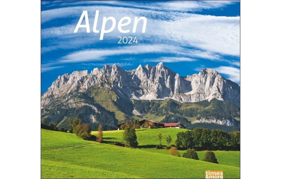 HEYE Wandkalender Alpen Bildkalender 2024. times&more Kalender. Wandkalender mit beei...