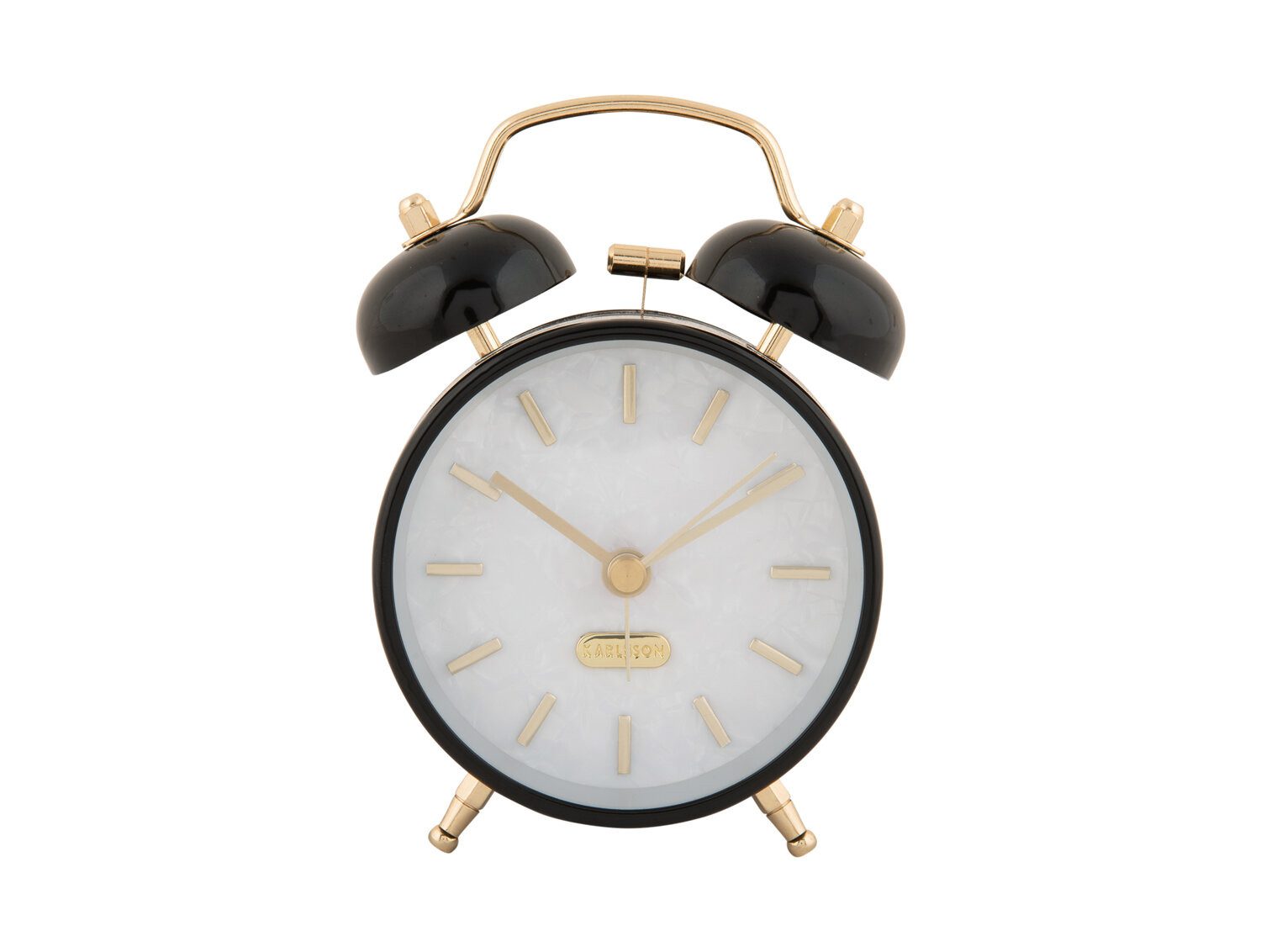 Karlsson Uhr Wecker Retro PEARL GLOW, Ø 8 cm