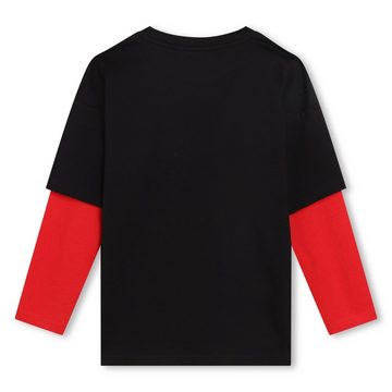 HUGO 2-in-1-Langarmshirt HUGO Kids 2-in-1-Shirt schwarz mit coolem Logo