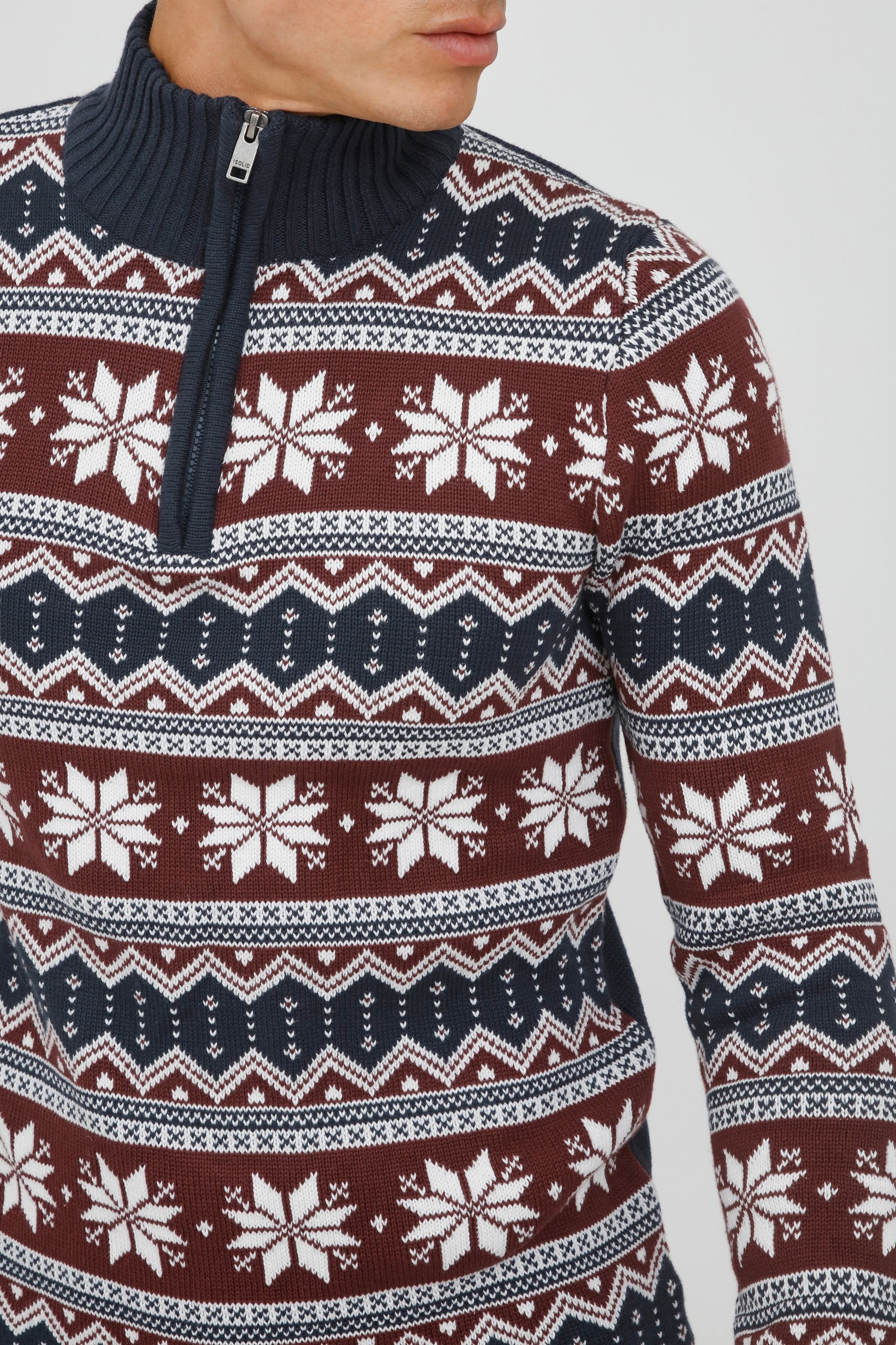 !Solid Troyer SDWinoldo Troyer mit Weihnachts-Strickmuster