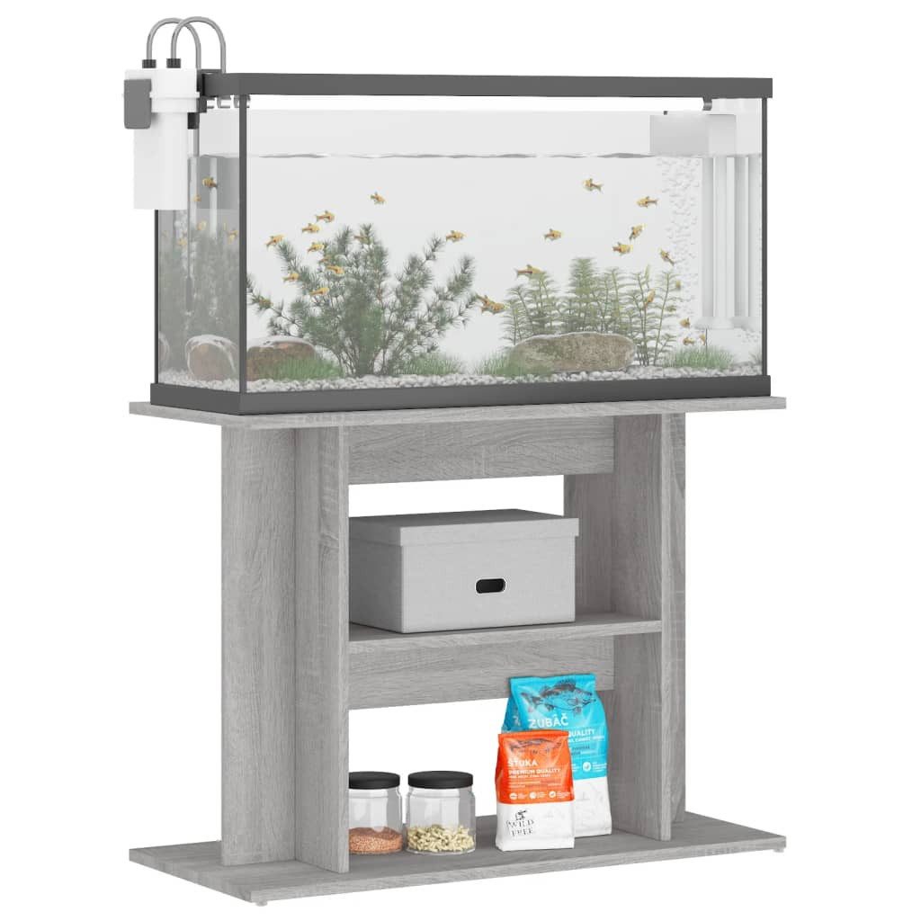 vidaXL Aquariumunterschrank Aquariumständer Grau Sonoma 80x35x60 günstig online kaufen