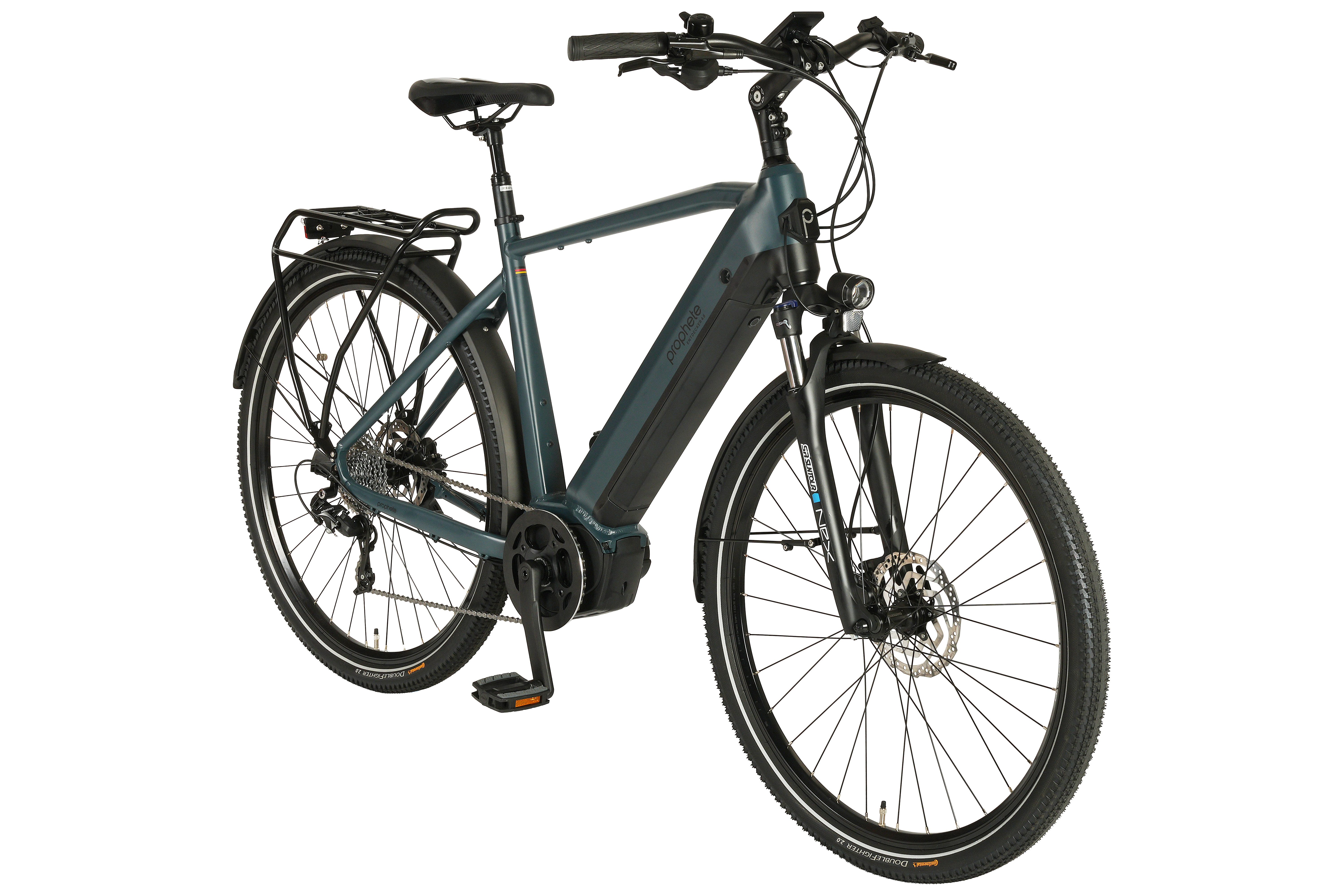 Prophete E-Bike Trekkingrad Entdecker 4.8, 10 Gang microSHIFT XLE Schaltwerk, Kettenschaltung, Mittelmotor, 540 Wh